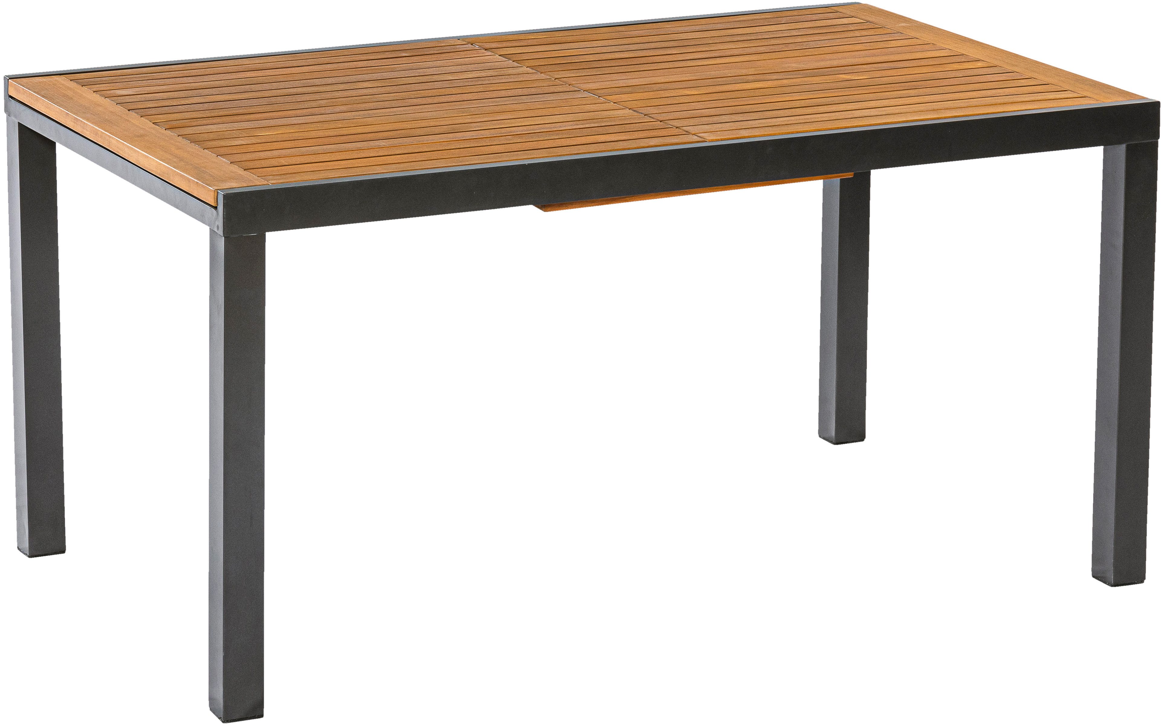 MERXX Garten-Essgruppe Tilos, (5-tlg), 4 Klappsessel mit ausziehbarem Tisch