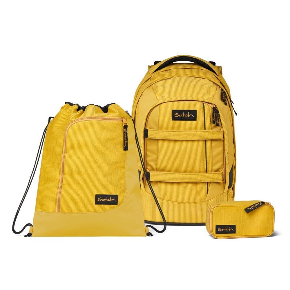 Satch Schulrucksack Pack Retro (3tlg., inkl. Schlamperbox und Sportbeutel)