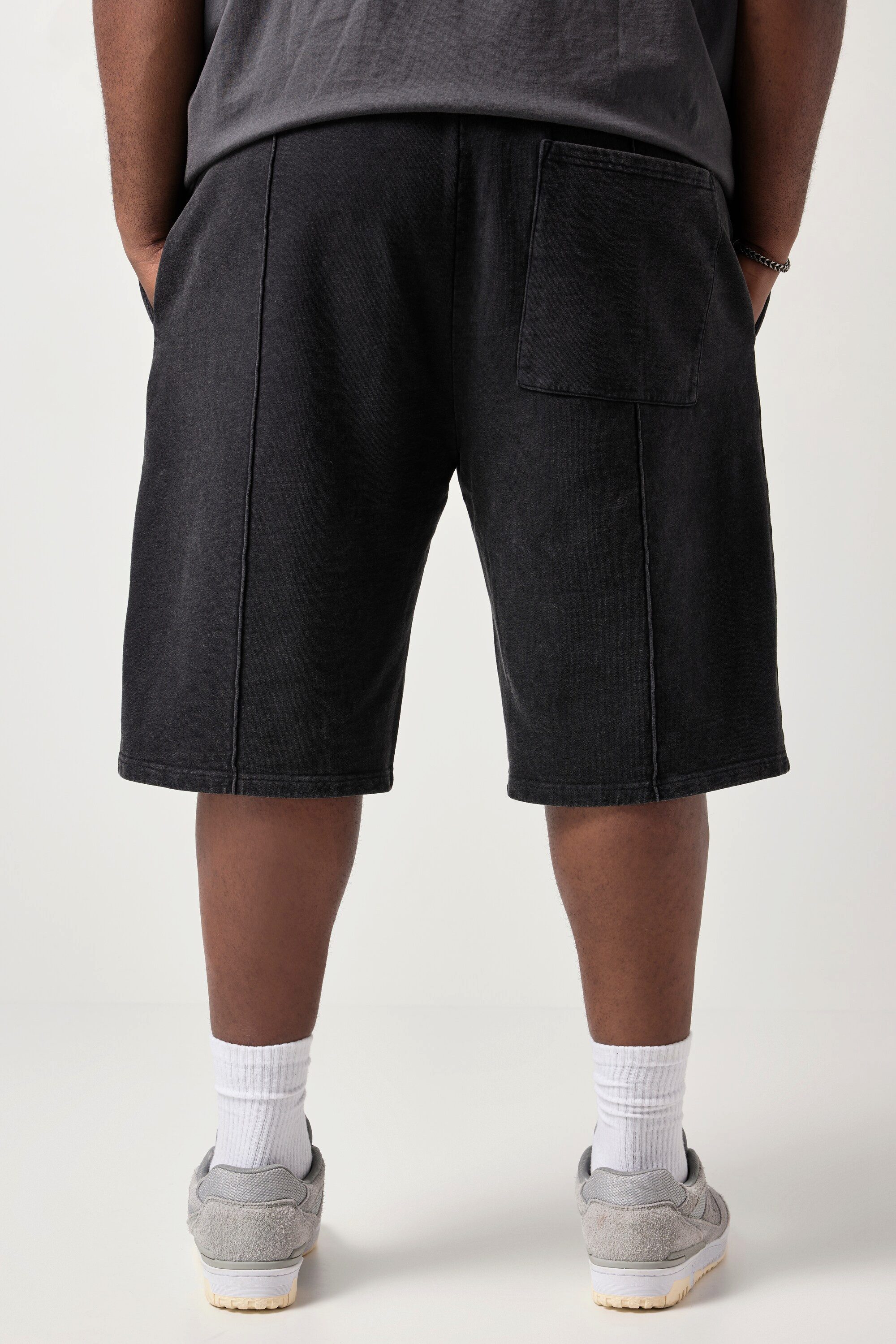STHUGE Sweathose Sweat-Bermuda Biesen Baggy Fit Vintage Look