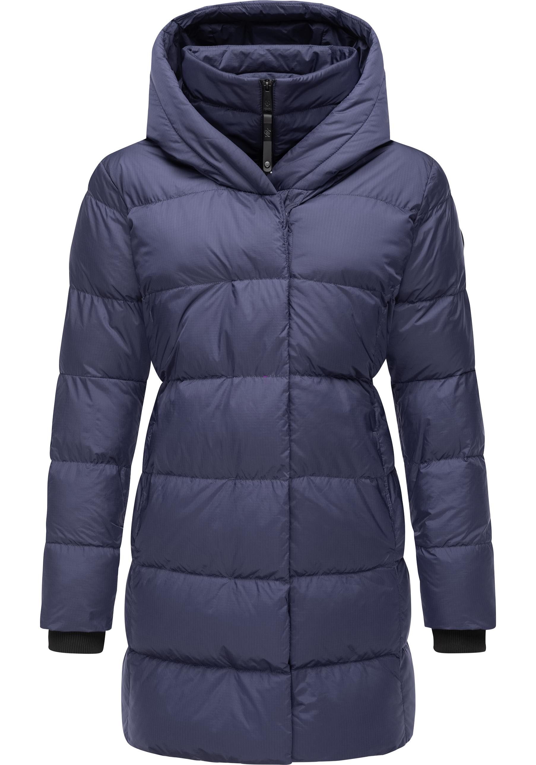 Ragwear Kurzmantel Niara stylischer, gesteppter Wintermantel mit gefütterter Kapuze
