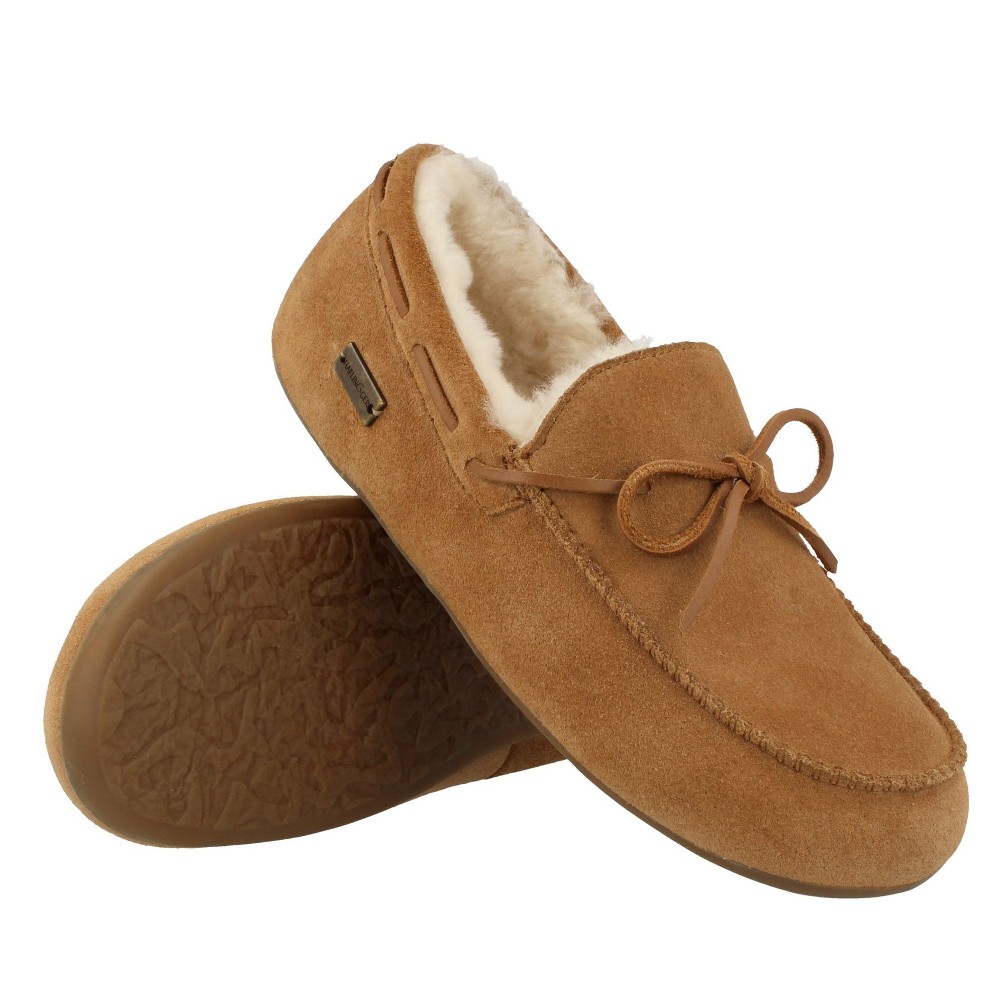 Haflinger Lammfellclog Mokassin Yumah Hausschuh aus Leder unisex Hausschuh