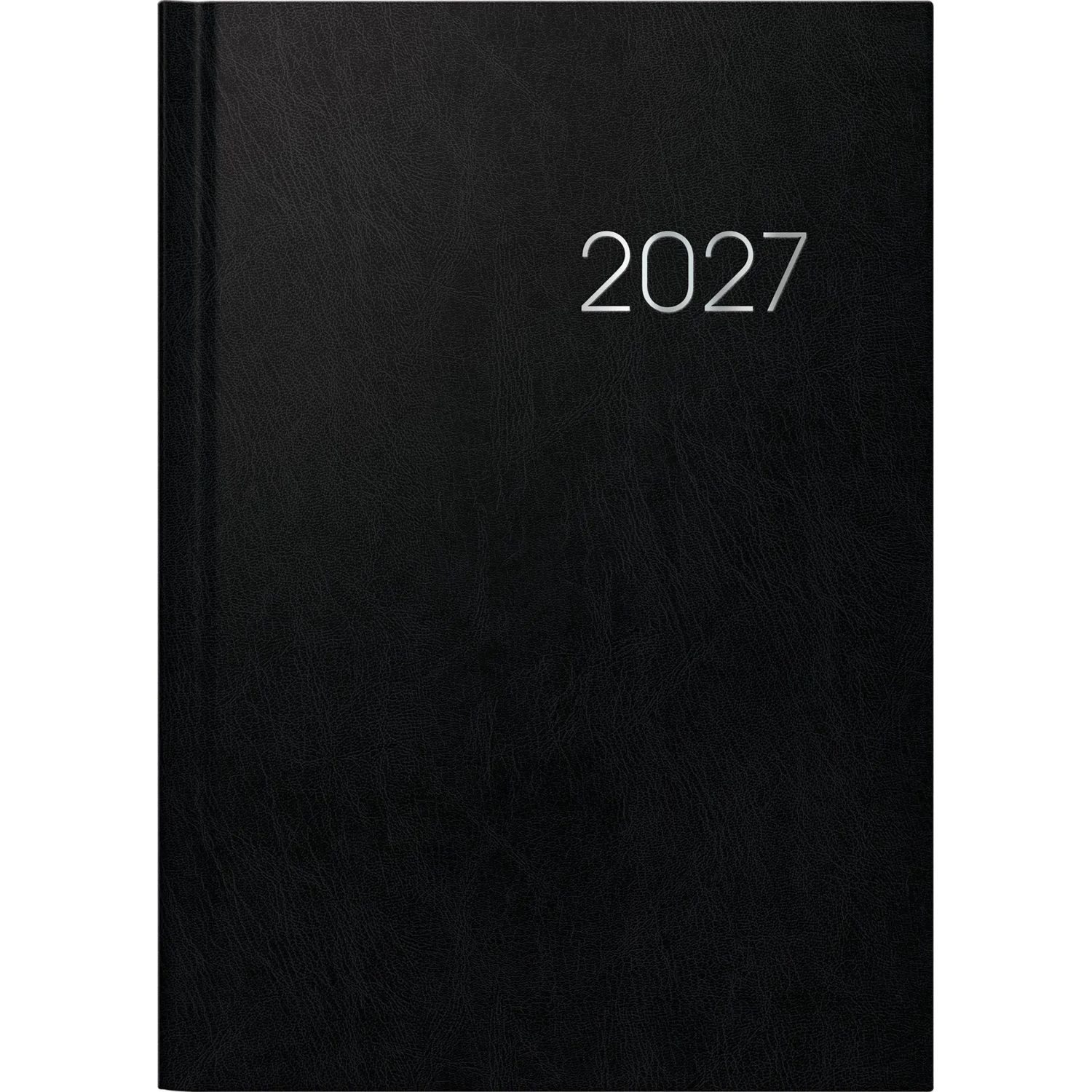 Taschenkalender BRUNNEN 1079660907 Buchkalender Mod. 796 2027 A5, Kunststoff, schwarz