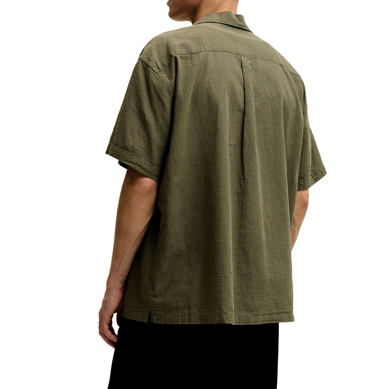 Jack & Jones Kurzarmhemd Summer Linen Blend Resort Shirt mit dezentem Strukturmuster – Bild 5 von 5