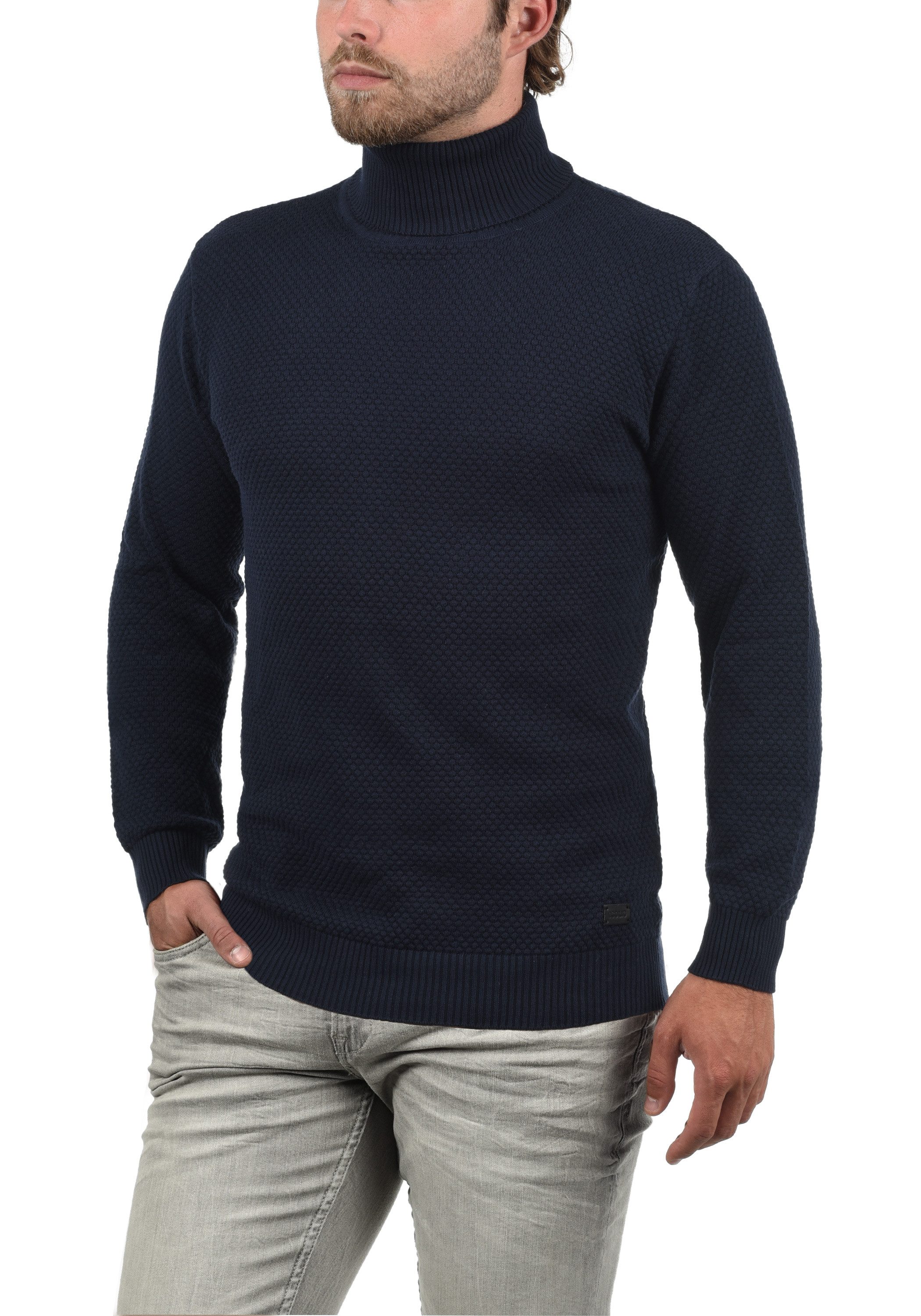 !Solid Rollkragenpullover SDKarlos Strickpullover mit Perlstrickmuster günstig online kaufen