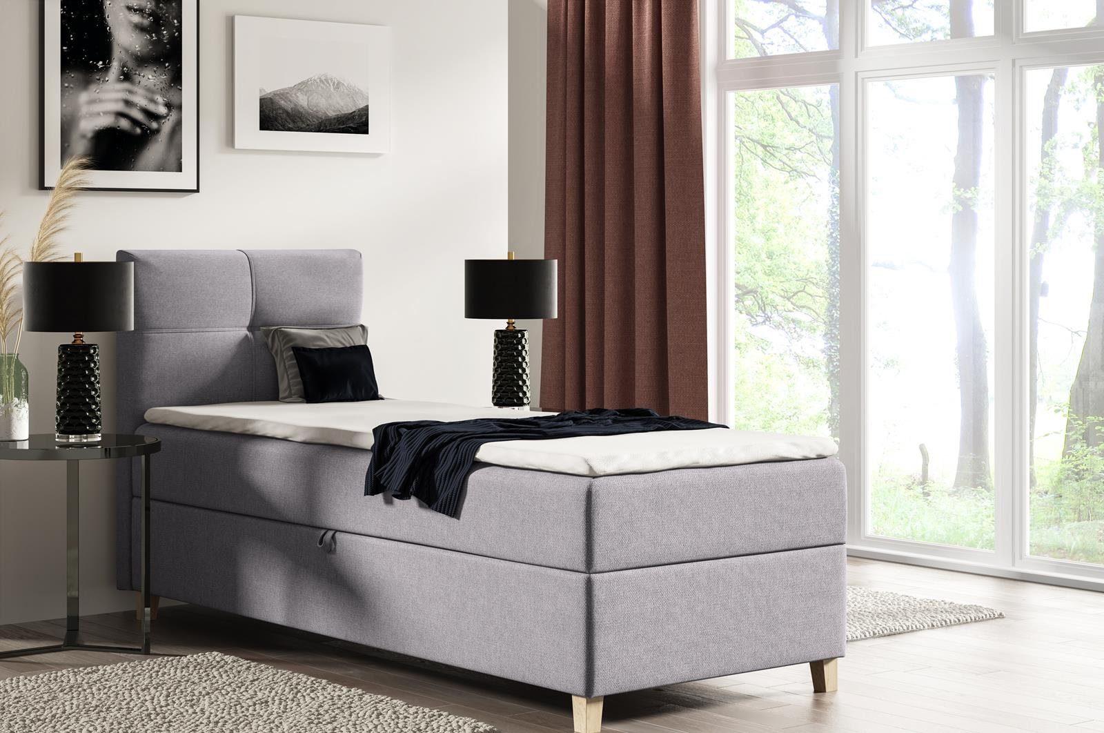 Beautysofa Boxspringbett Modern Boxspringbett mit Topper günstig online kaufen