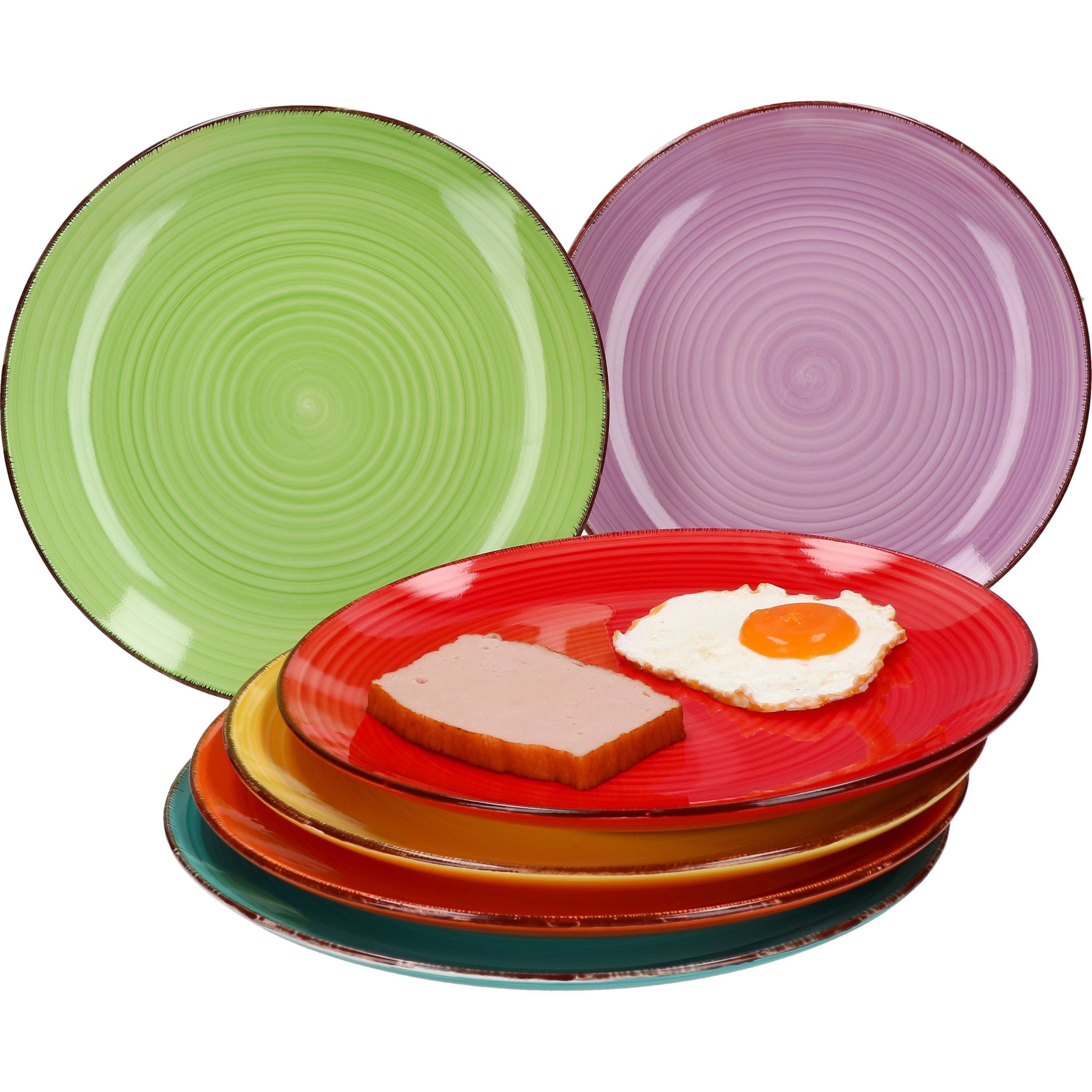 MamboCat Speiseteller 6er Set Speiseteller Uni Bunt – Bild 2 von 5