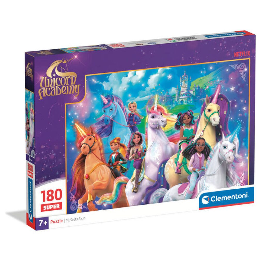 Clementoni® Puzzle Unicorn Academy Puzzle 180 Stück, Puzzleteile