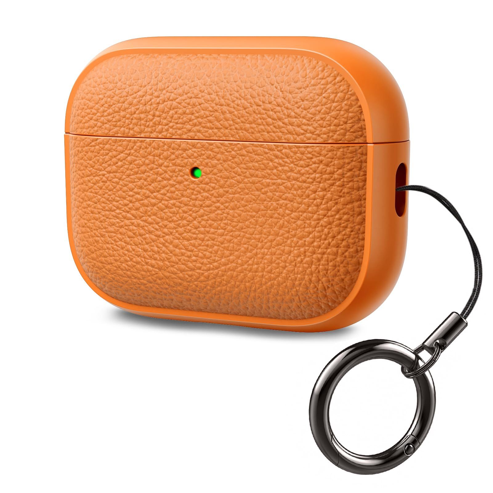 FOUORTUNATE-BEE Kopfhörer-Schutzhülle für AirPods Pro 3 Hülle Soft TPU Hülle mit Handschlaufe, Leder-Touch-Design, Baumtextur Airpods Pro 3 Case