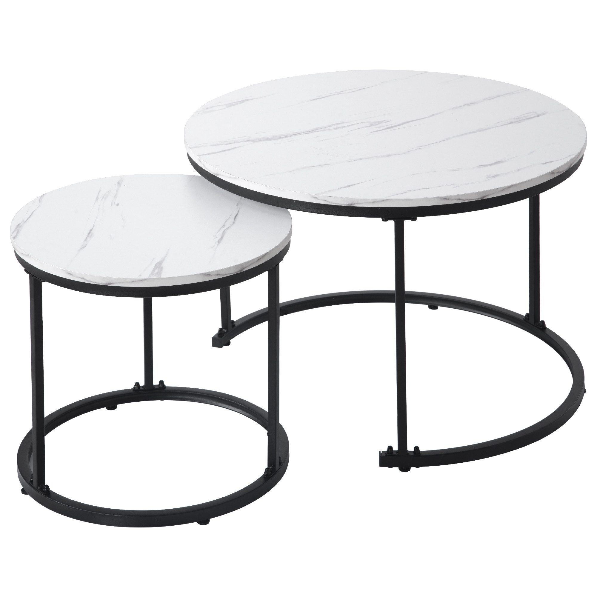 Couchtisch Runder Couchtisch 2er Set Satz Couchtisch Wohnzimmer,Kaffetisch