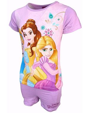 Disney Princess Shorty Cinderella, Belle & Rapunzel (2 tlg) Mädchen Set T-Shirt & Kurze Hose Gr. 98 - 128 cm