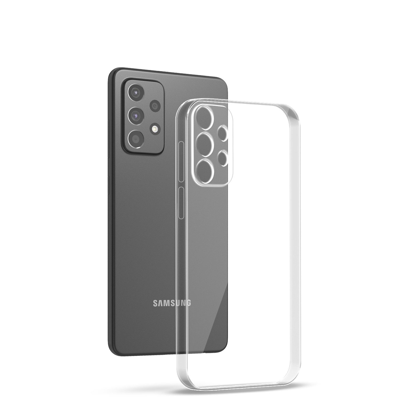 Tec-Expert Handyhülle Handy Hülle Cover für Samsung Galaxy A53 5G 6.5 Zoll, 6.5", Slim Case Bumper Schutzhülle Transparent