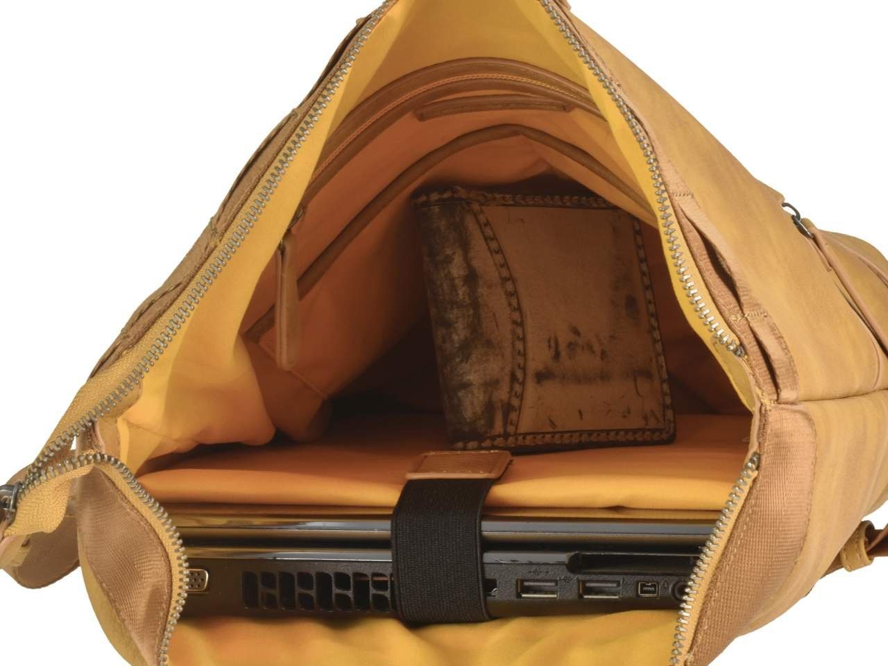 Greenburry 35x38cm Dasch, mit HANNI curry Freizeitrucksack Mad'l Daypack Tagesrucksack, Damenrucksack Notebookfach,