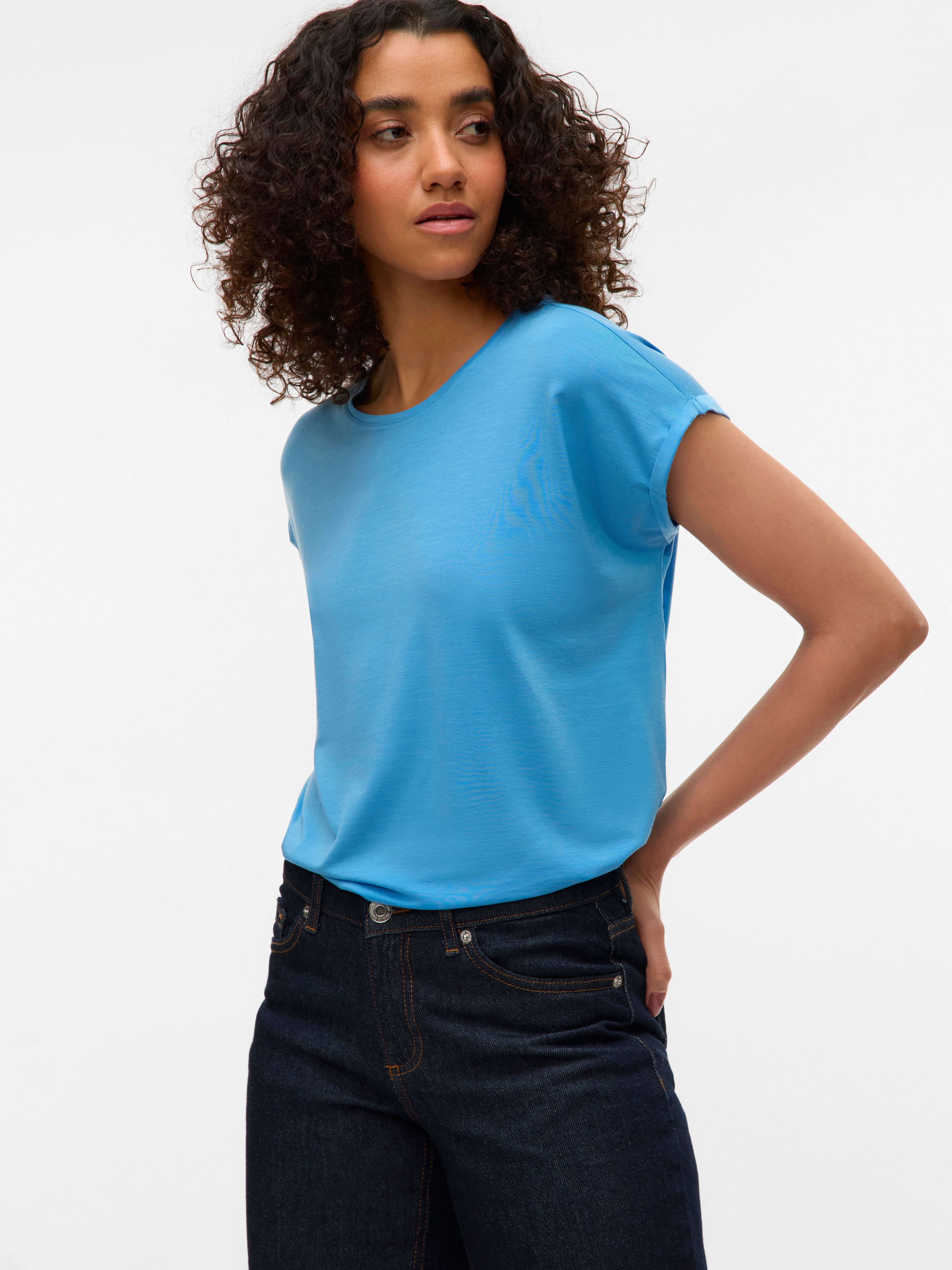Vero Moda Rundhalsshirt VMAVA PLAIN SS günstig online kaufen