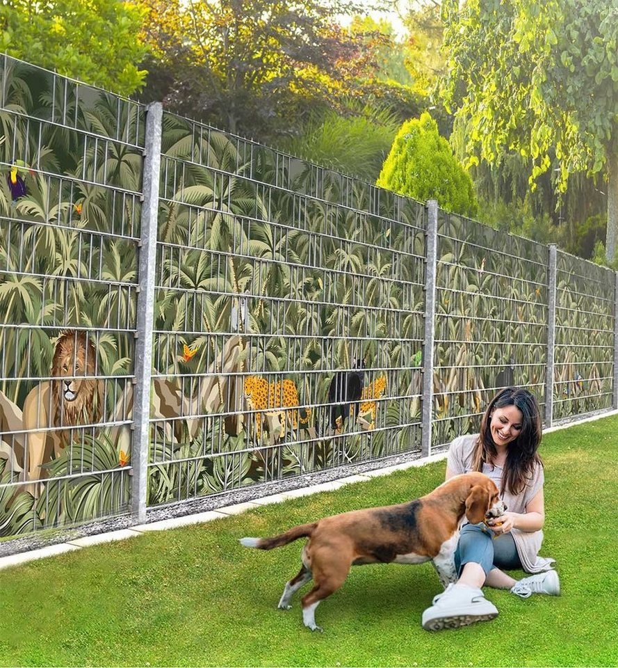 Thumbnail - MyMaxxi Sichtschutzstreifen Sichtschutzstreifen Dschungel Sichtschutz Garten Zaun, (10-Jungle)