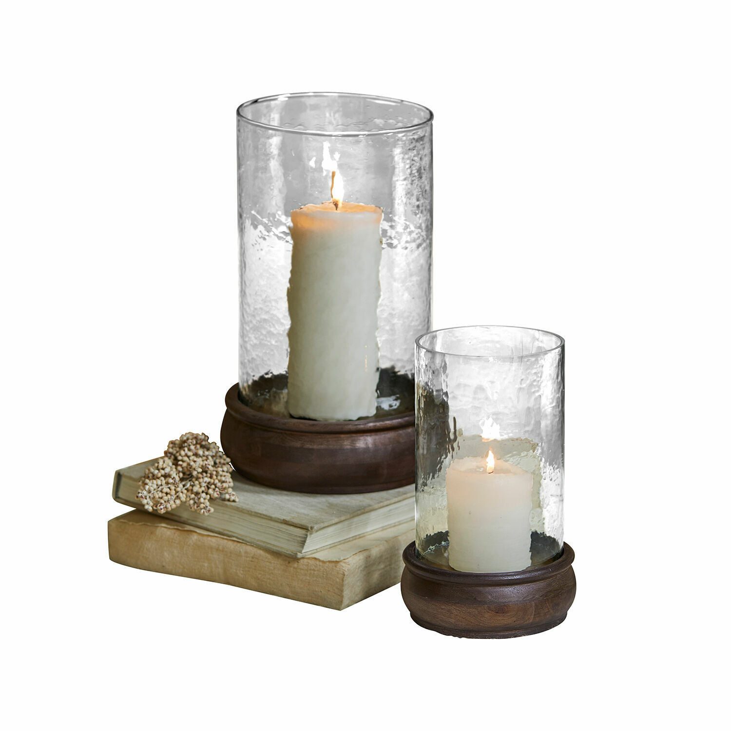 Mirabeau Windlicht Windlicht 2er Set Sivalor dunkelbraun/klar (2er Set, 2er Set)