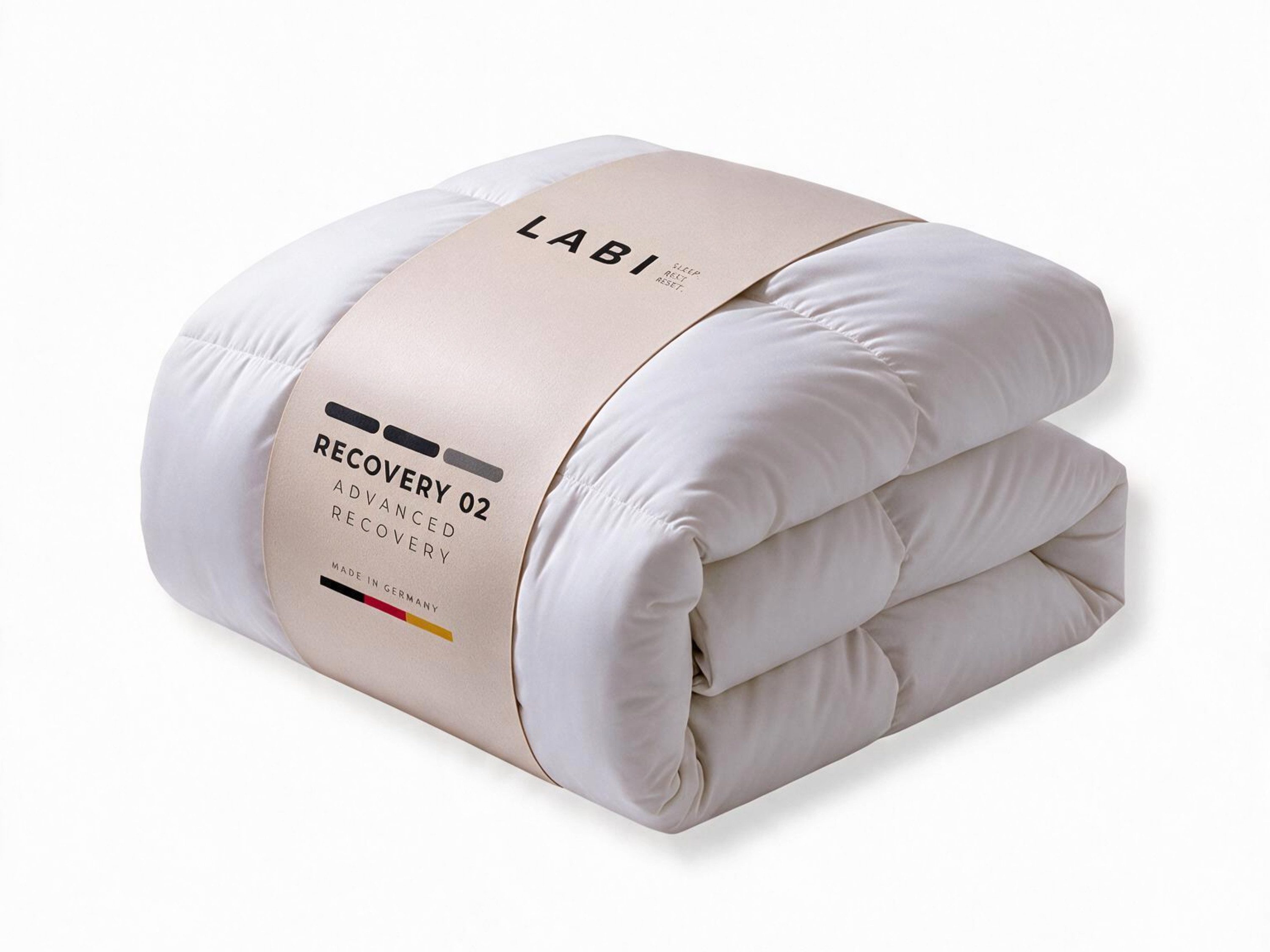 LABI SLEEP Federbettdecke Bettdecke Balance, Füllung: 90% Federn, 10% Daunen, Bezug: 100% Baumwolle, hochwertige Federbettdecke, Sommer, Winter, 135x200 cm, 155x220 cm