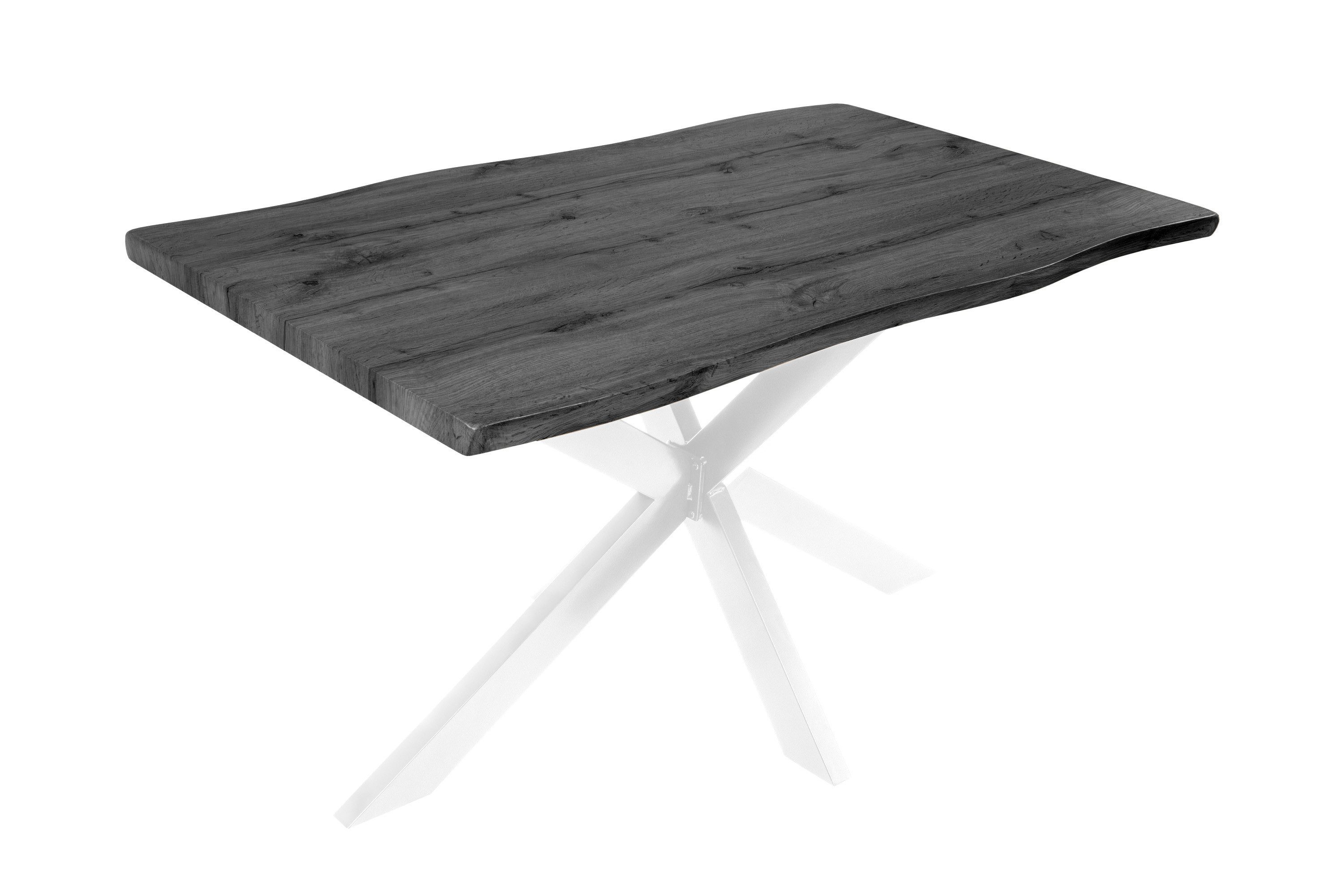 Loreno® Esstisch Josy, Holz-Optik Grau, Baumkante, günstig online kaufen