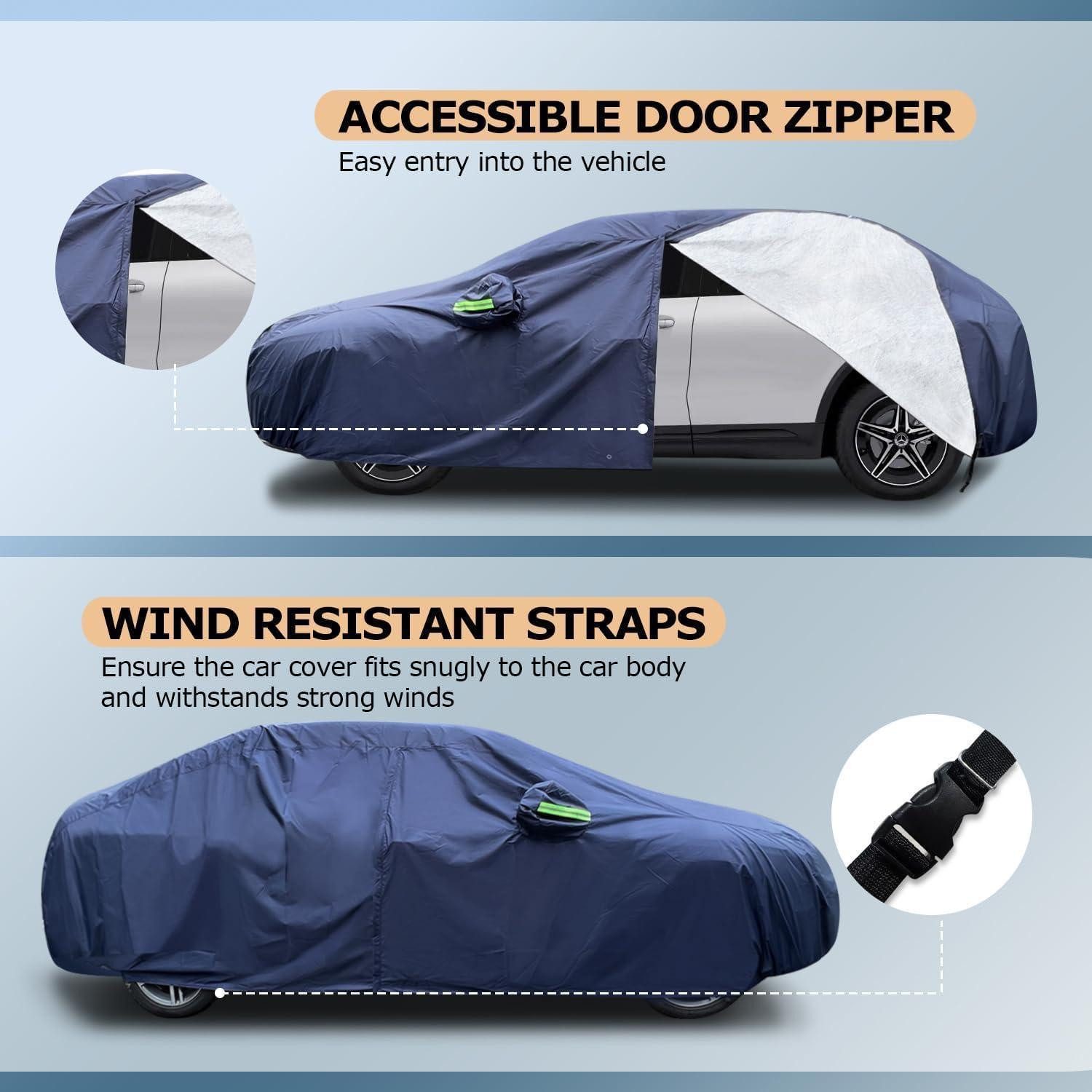 LuxusKollektion Autoplane Autoabdeckplane 10 Schichten Vollgarage für VW Golf 2003-2023