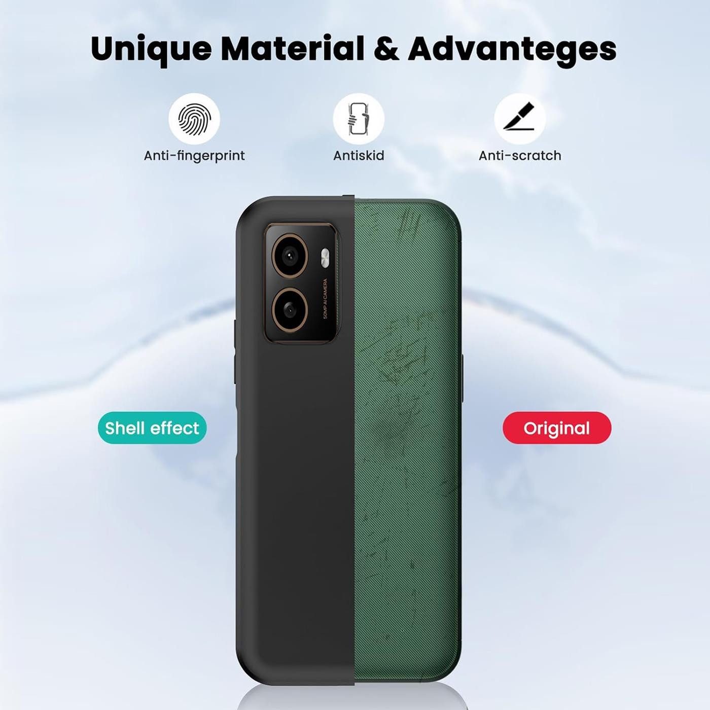 CoolGadget Handyhülle Handy Schutzhülle für HMD Pulse / Pulse PRO / Pulse+ matt schwarz 6,65 Zoll, Silikon TPU Hülle Schutz Tasche Cover schlicht Slim Case – Bild 5 von 5
