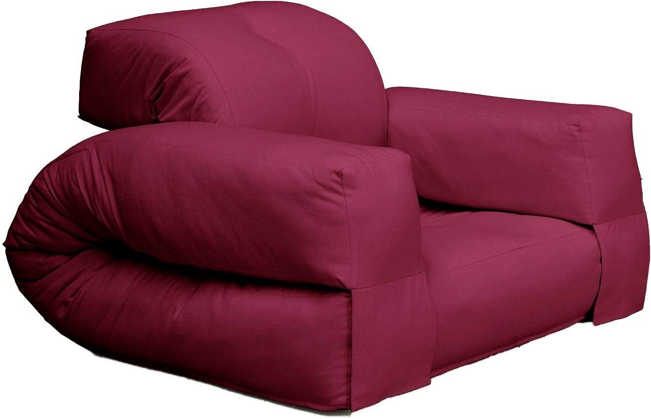 Karup Design Schlafsofa Hippo - bequemer & hochwertiger Futonsessel mit Schlaffunktion, Skandinavisches modernes Design. Schnell zum Gästebett umklappbar