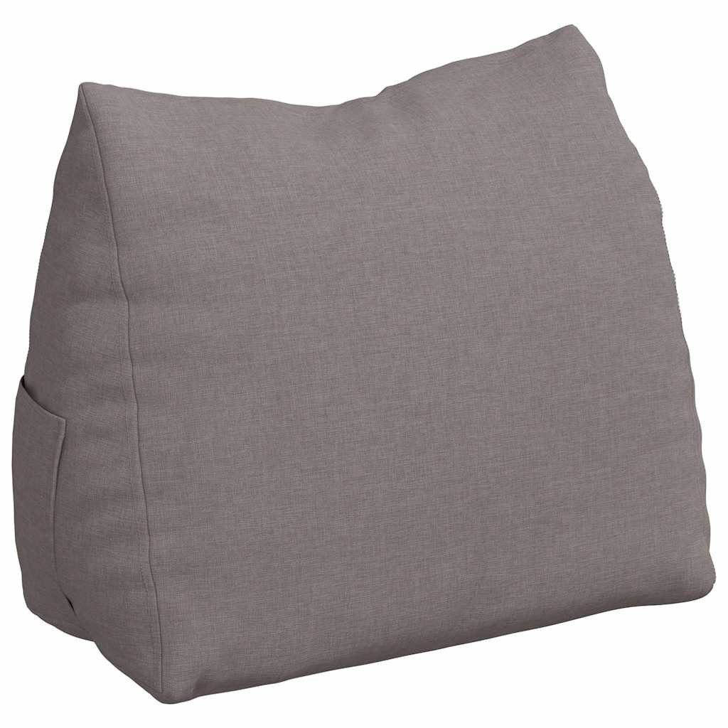 vidaXL Rückenkissen Rückenkissen Taupe 45 x 20 x 35 cm Stoff, 1-tlg.