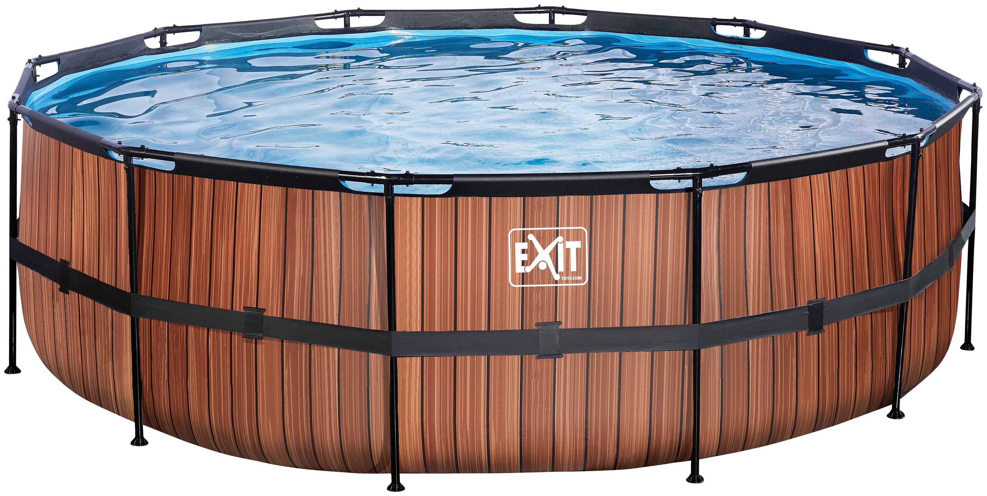 EXIT Framepool inkl. Sicherheitsleiter (Set, 3-tlg), ØxH: 450x122 cm, mit Sandfilteranlage
