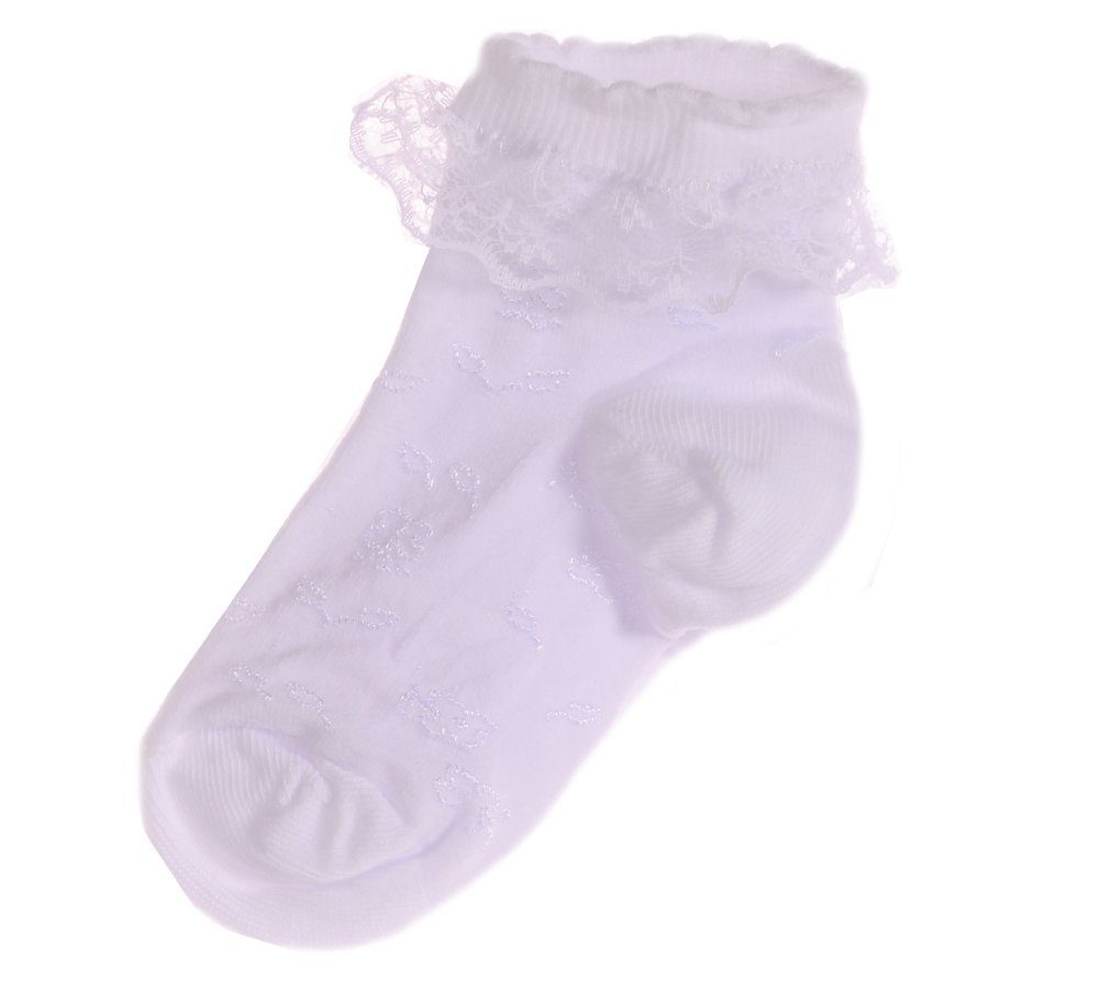 La Bortini Socken »weiße Socken mit Rüschen Spitze Rüschensocken in Weiß  für Baby und Kinder festlich«