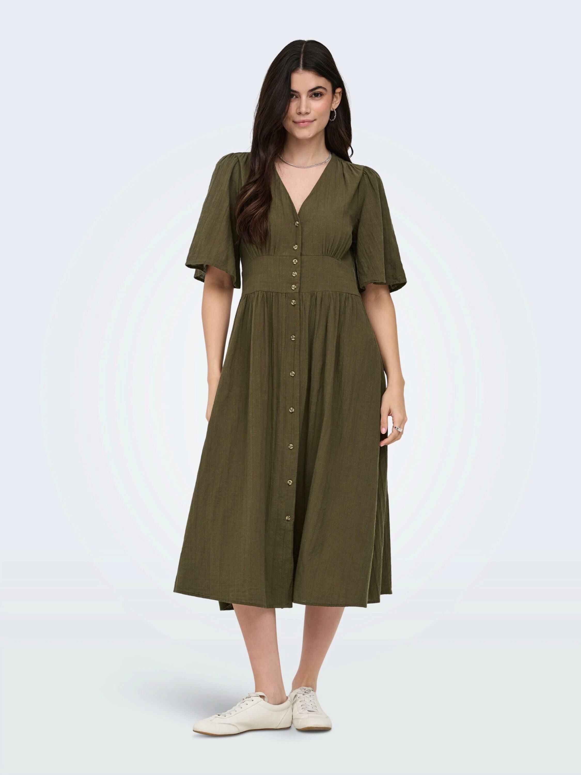 ONLY Blusenkleid ONLTIZANA (1-tlg) Drapiert/gerafft
