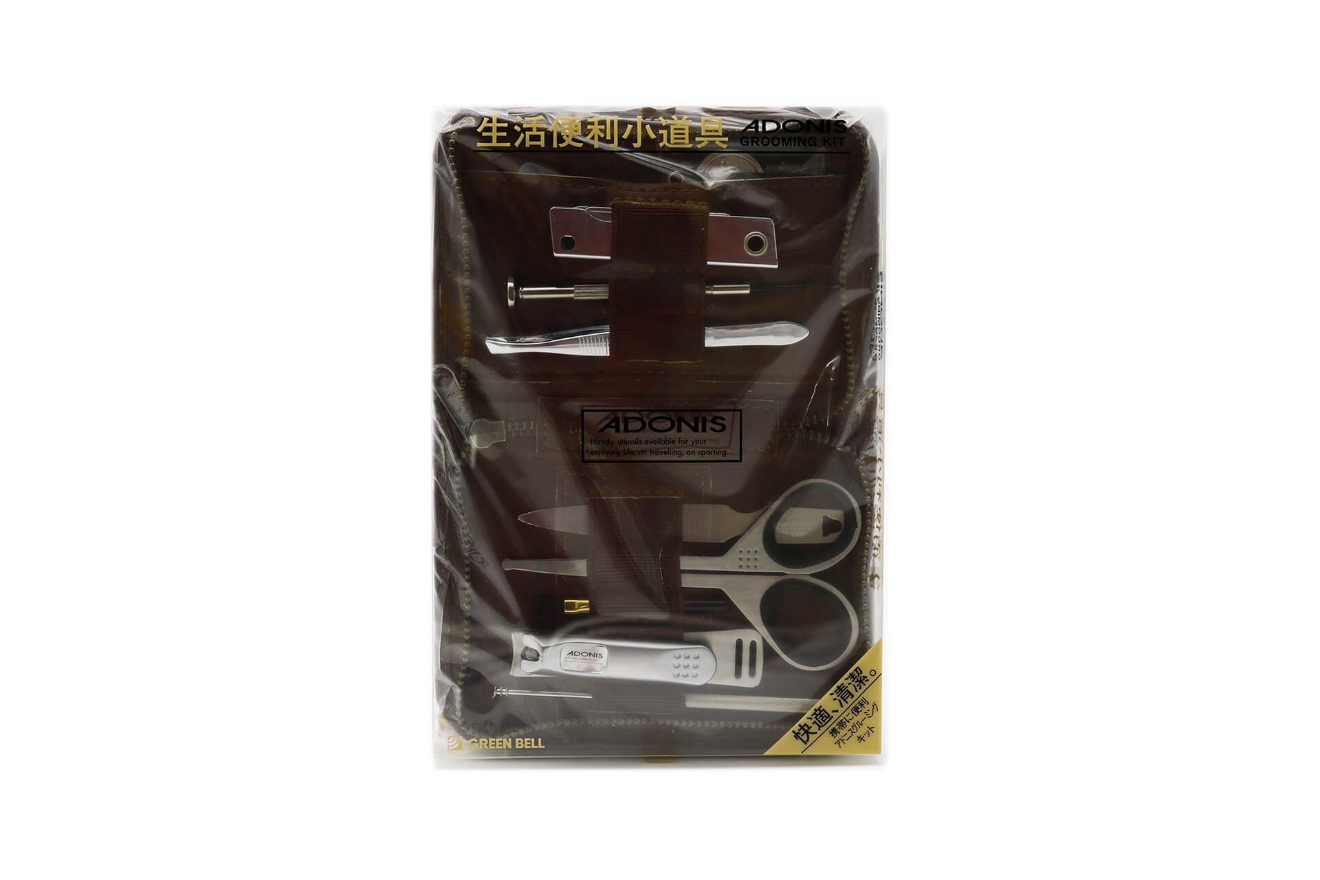 Nagelpflegeset AG-500 mit EDGE 9-teilig aus Etui cm, handgeschärftes Seki Japan Maniküre-Pediküre-Set Adonis Qualitätsprodukt 11.7x8x2.8