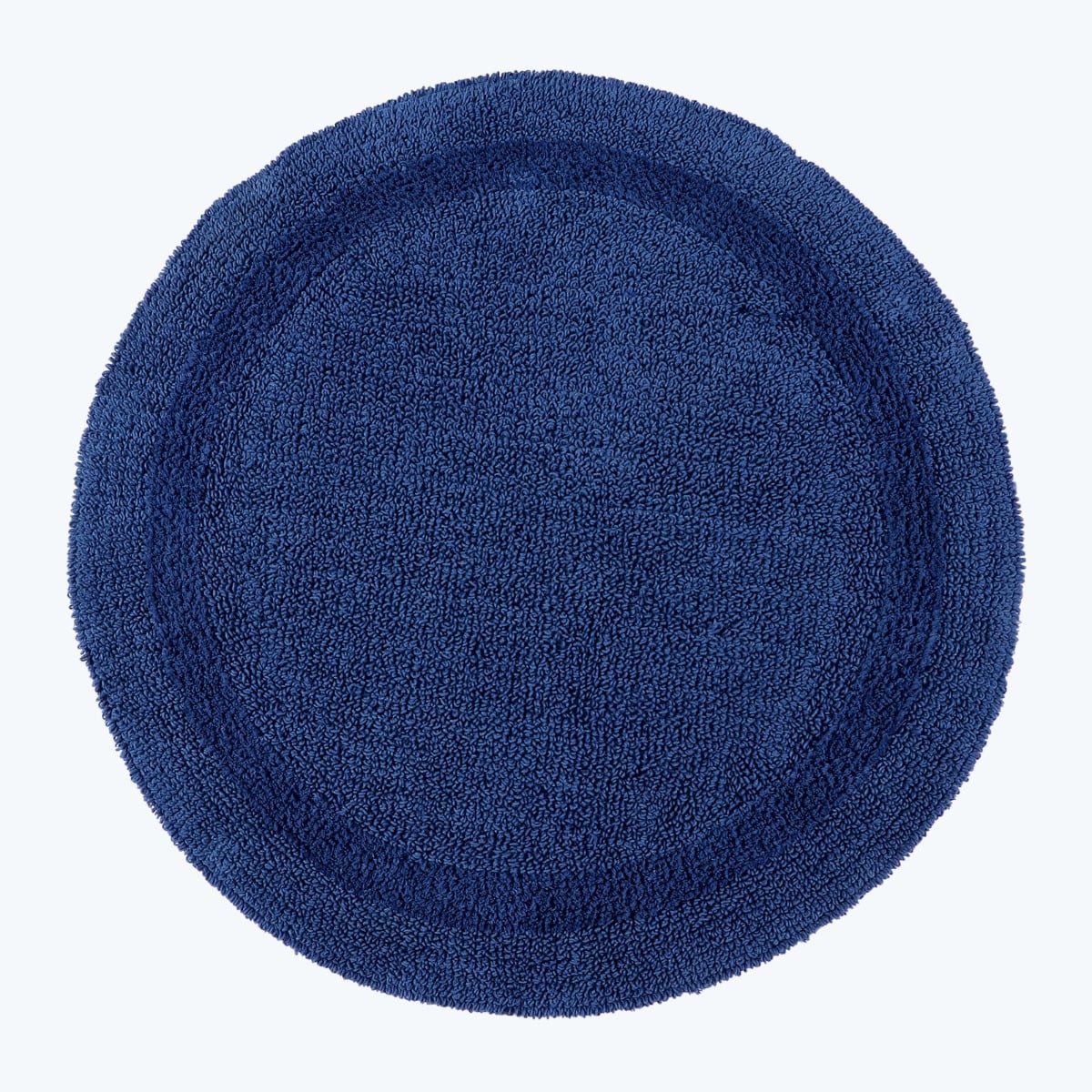Homescapes Badematte Runde Battematte dunkelblau 80 cm aus 100% Baumwolle, Höhe 20 mm, Baumwolle, rund, Φ 80 cm