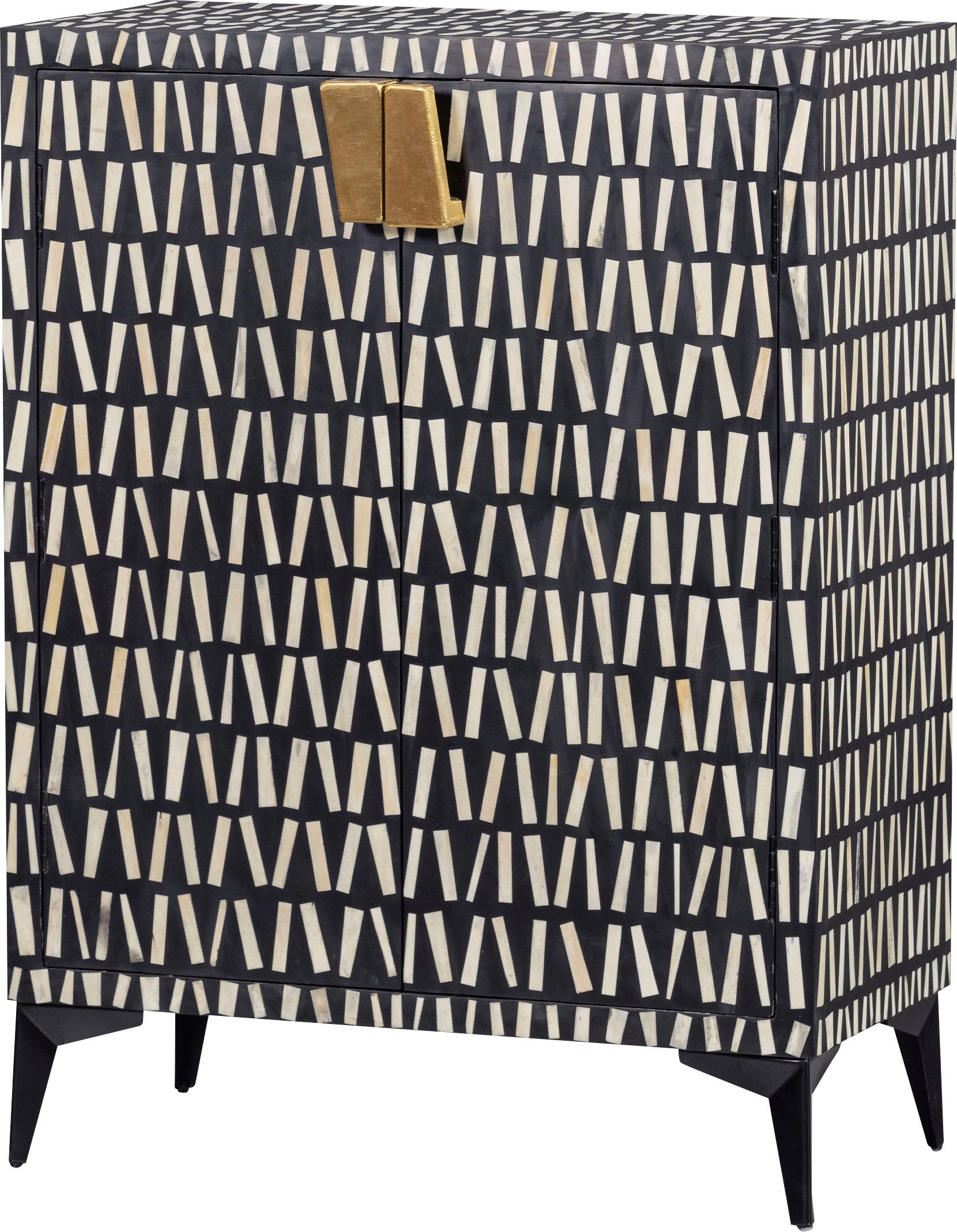 WOOOD Highboard Menne Midi-Schrank mit Metallgriffen, Kommode im stilvollem Design, H 108 cm x B 81 cm