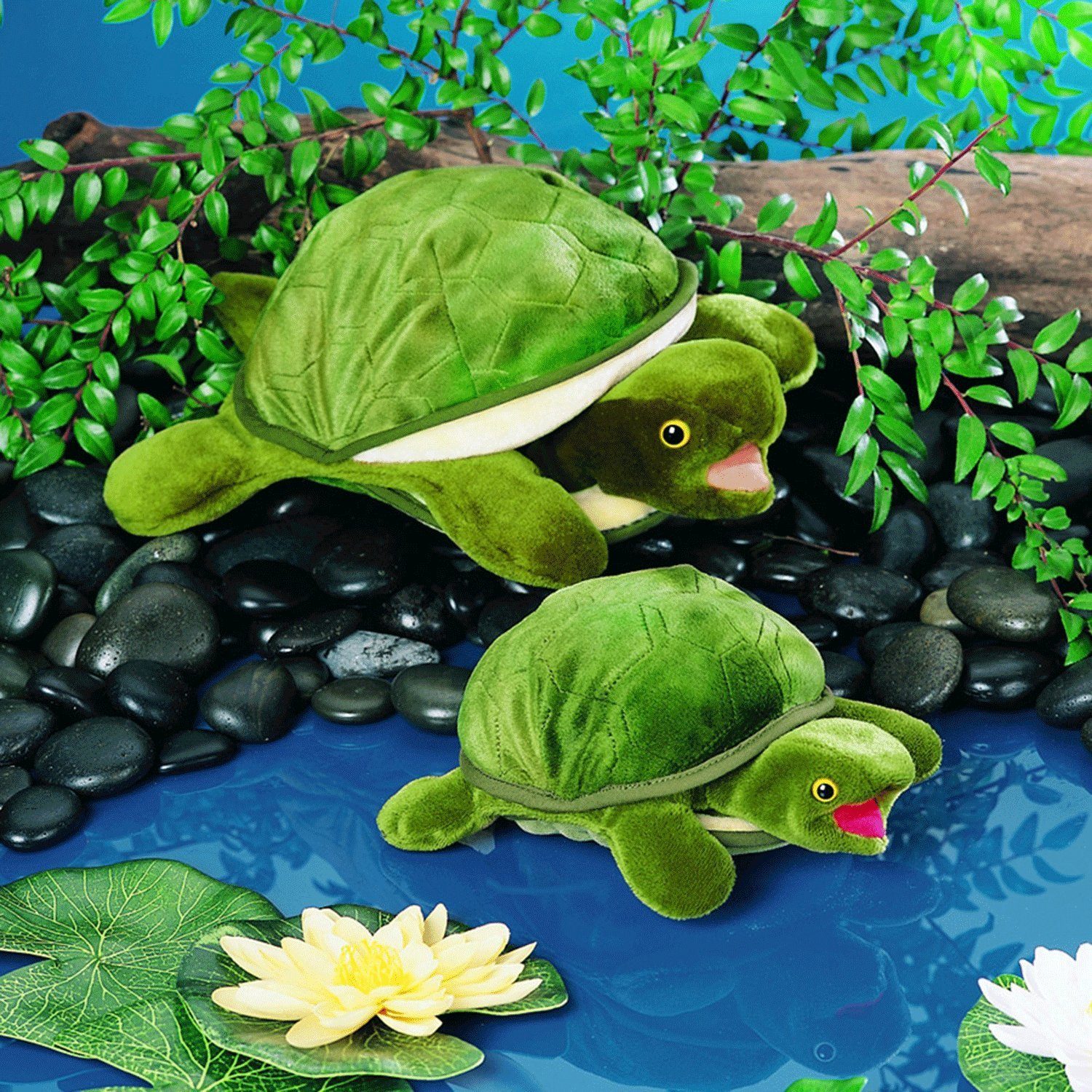 Folkmanis Handpuppen Handpuppe Folkmanis Handpuppe Baby Schildkröte 2521 (Packung)