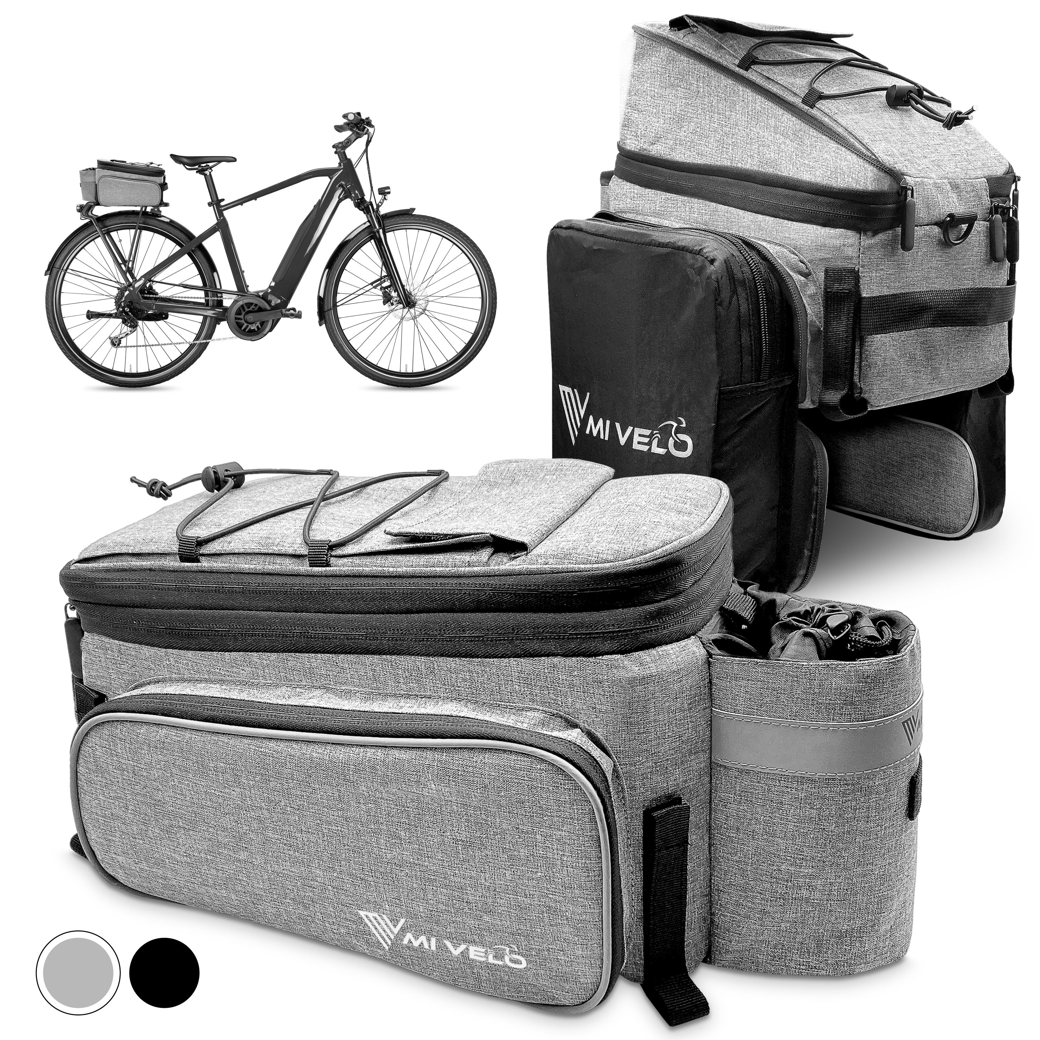 MIVELO Fahrradtasche »Gepäckträgertasche für Fahrrad Gepäckträger  erweiterbar bis 20L«, wasserabweisend