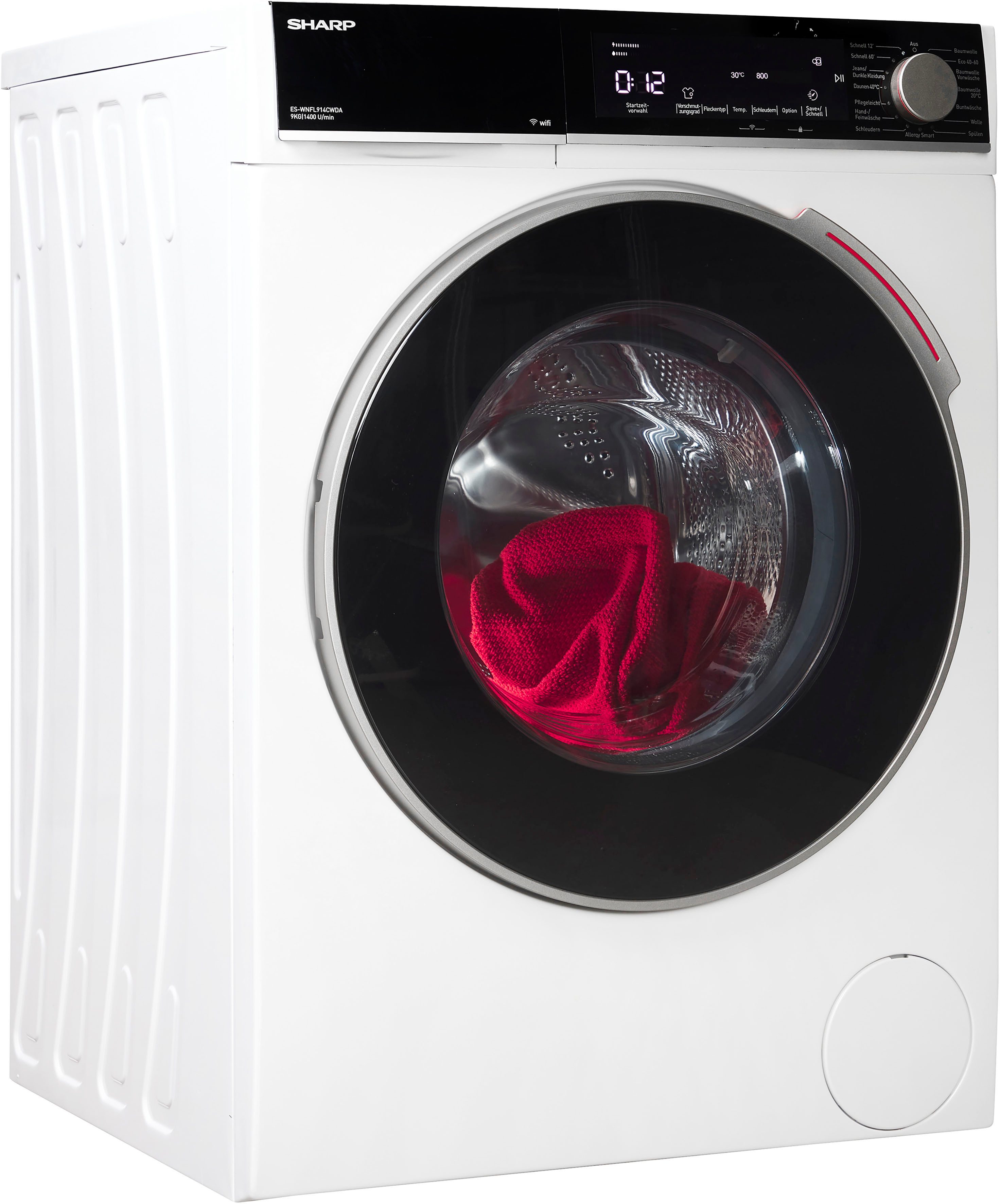Sharp Waschmaschine ES-WNFL914CWDA-DE, 9 kg, 1400 U/min