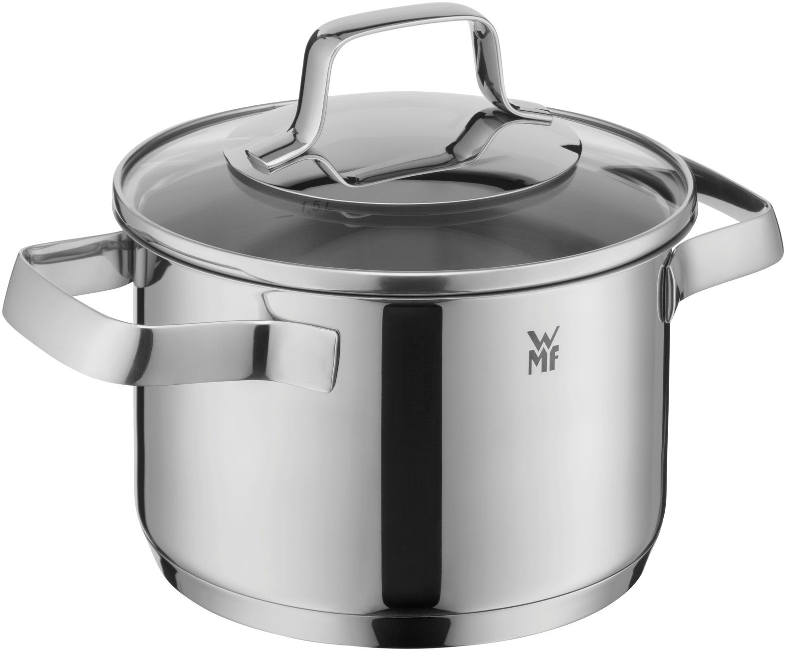 WMF Fleischtopf Belmonte Kochtopf mit Deckel, 16 cm, Cromargan® Edelstahl rostfrei 18/10