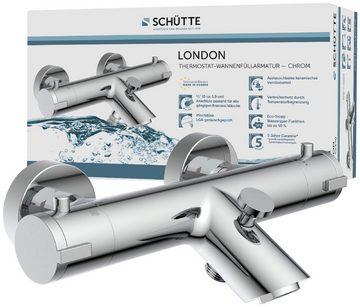 Schütte Badarmatur 3-teilige Serie LONDON (Set) Energiesparend, Verbrühschutz, 360° schwenkbar, wassersparend