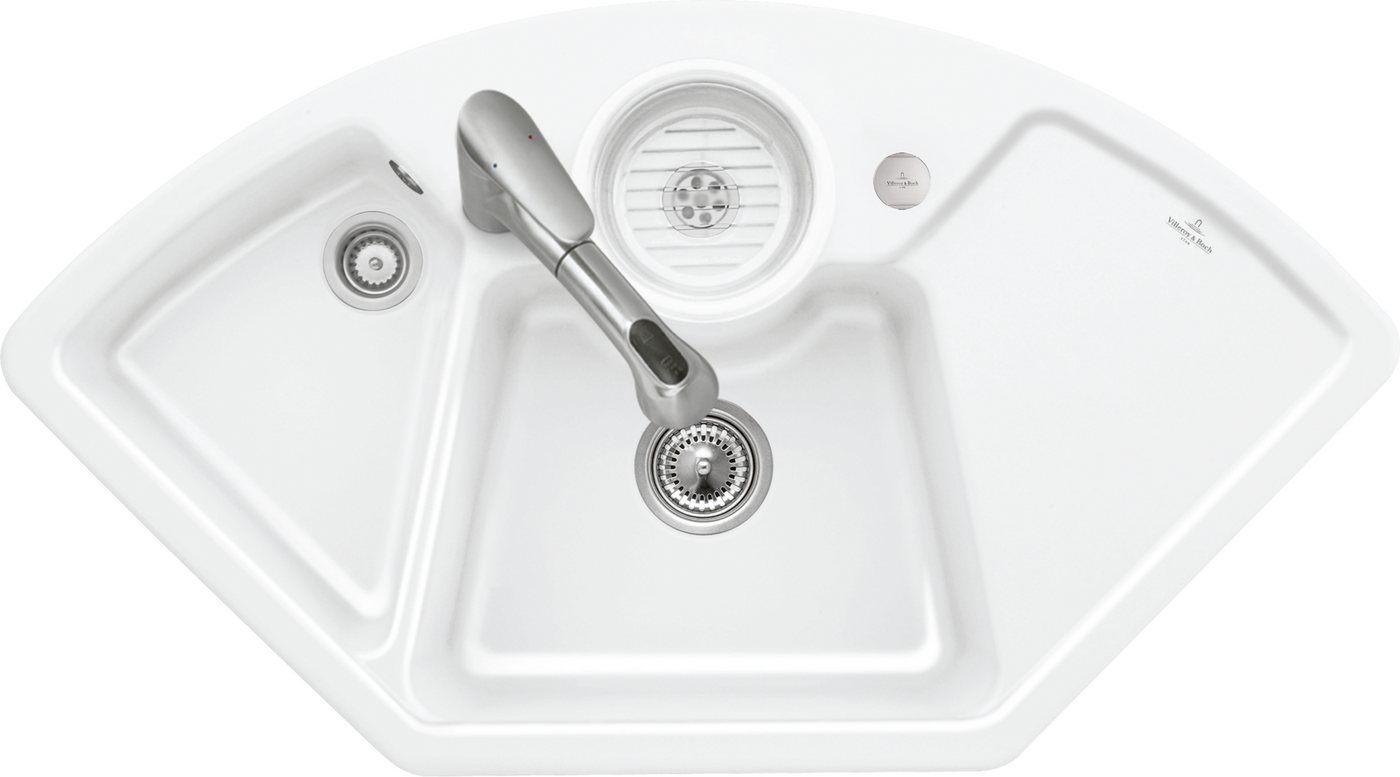 Thumbnail - Villeroy & Boch Einbauspüle Keramikspüle 670802R1, Solo Eck