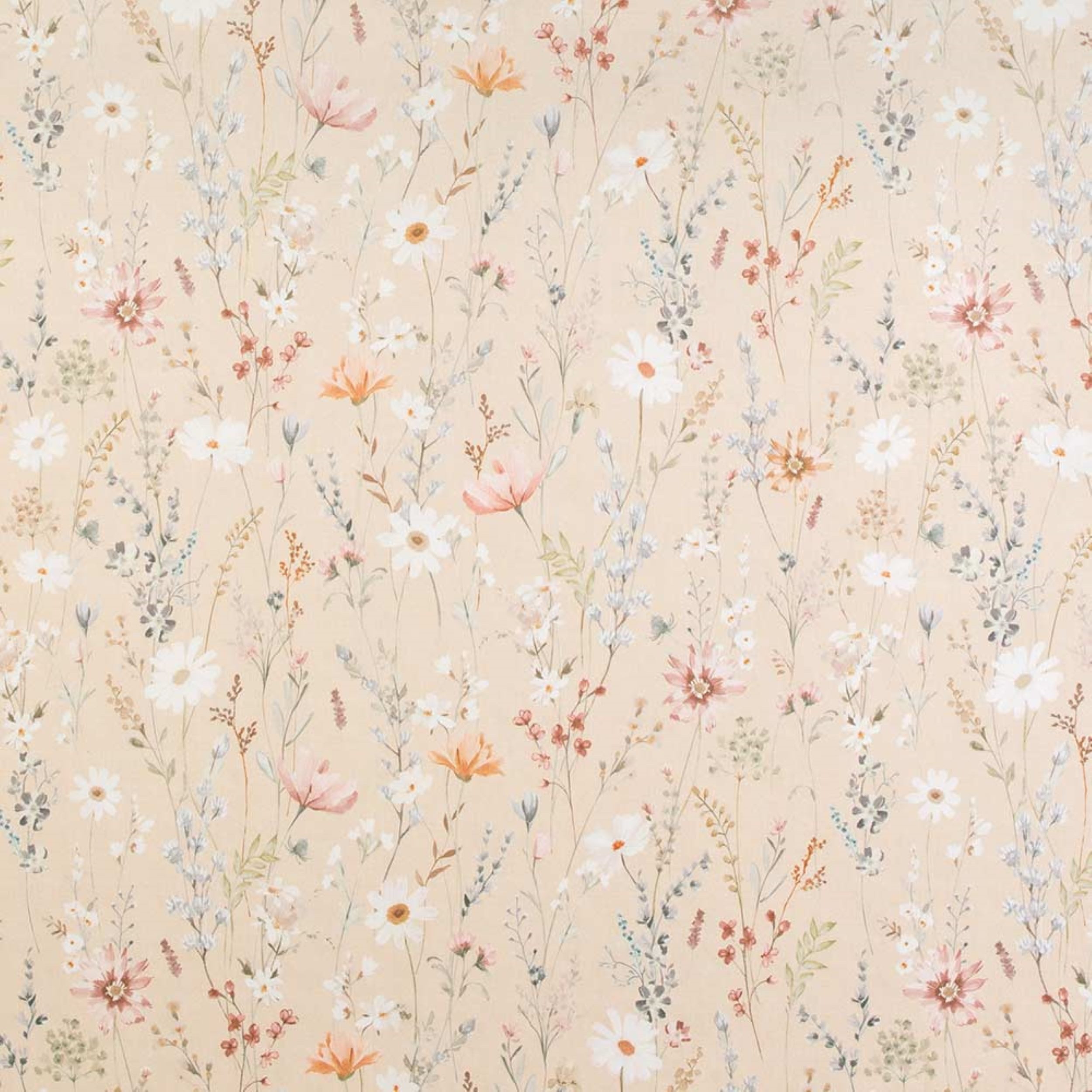 Estella Bettwäsche Estella Mako-Satin Bettwäsche 155x220 Celeste sahara Blumenwiese 7961-, Mako-Satin, 2 teilig, für Sommer und Winter