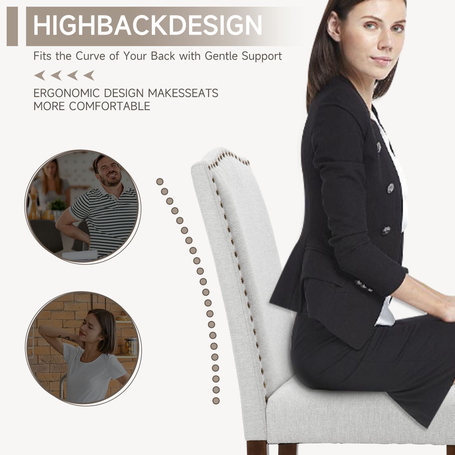 SURFOU Esszimmerstuhl 2er Set Küchenstühle Essstühle DiningChair Küchensessel, Wohnzimmerstühle Kitchen Chair für Küche und Esszimmer