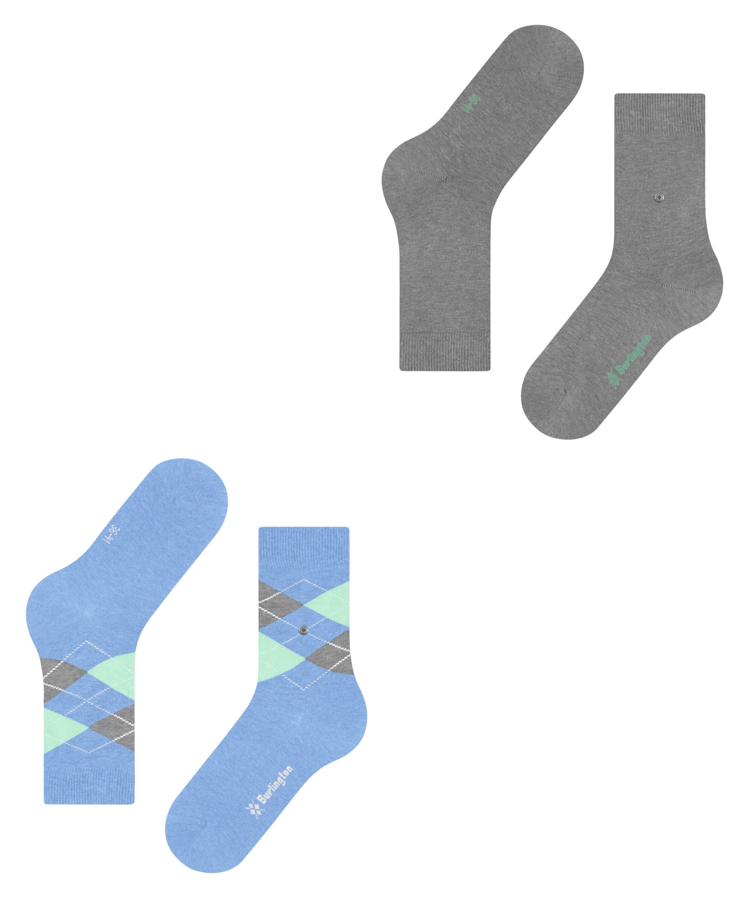 Wäsche/Bademode Socken Burlington Socken Everyday 2-Pack (2-Paar) aus weicher gekämmter Baumwolle