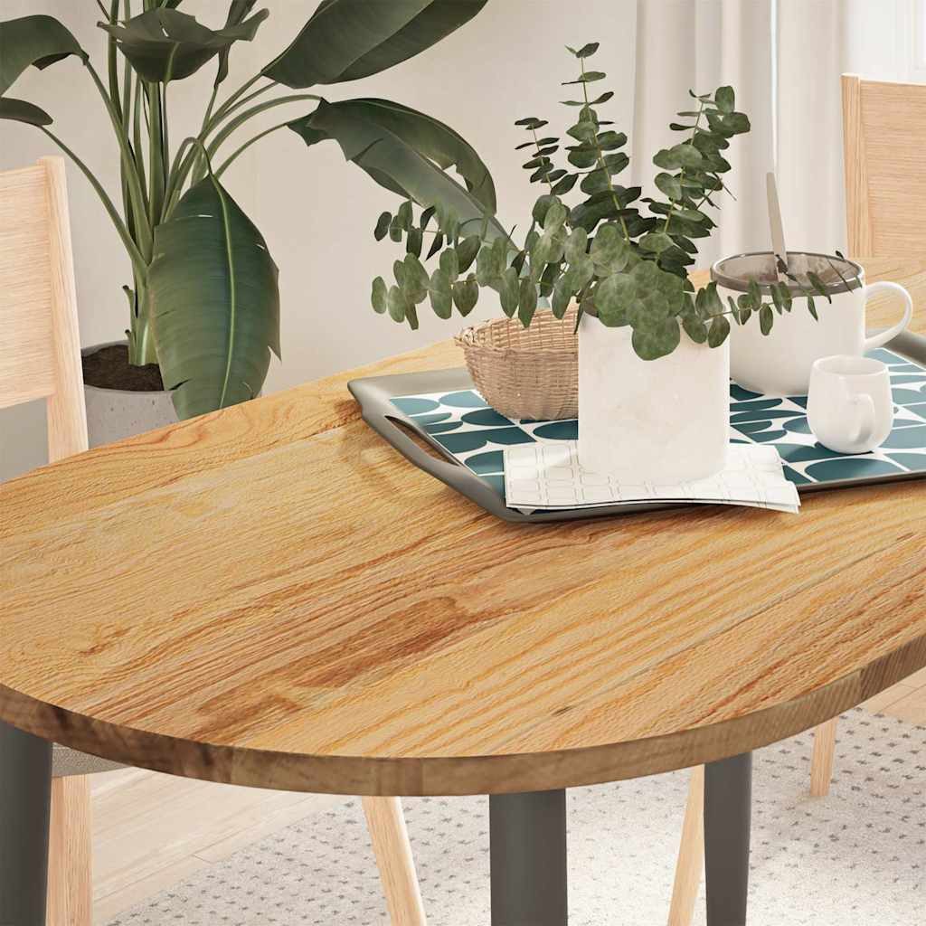 vidaXL Tischplatte 120 x 60 x 2 cm Tischplatte Hellbraun 120x60x2 cm Massivholz Eiche Ova