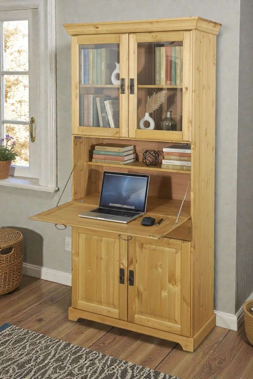 OTTO home Sekretär Rügen, aus massiver Kiefer, Breite 94 cm, made in EU