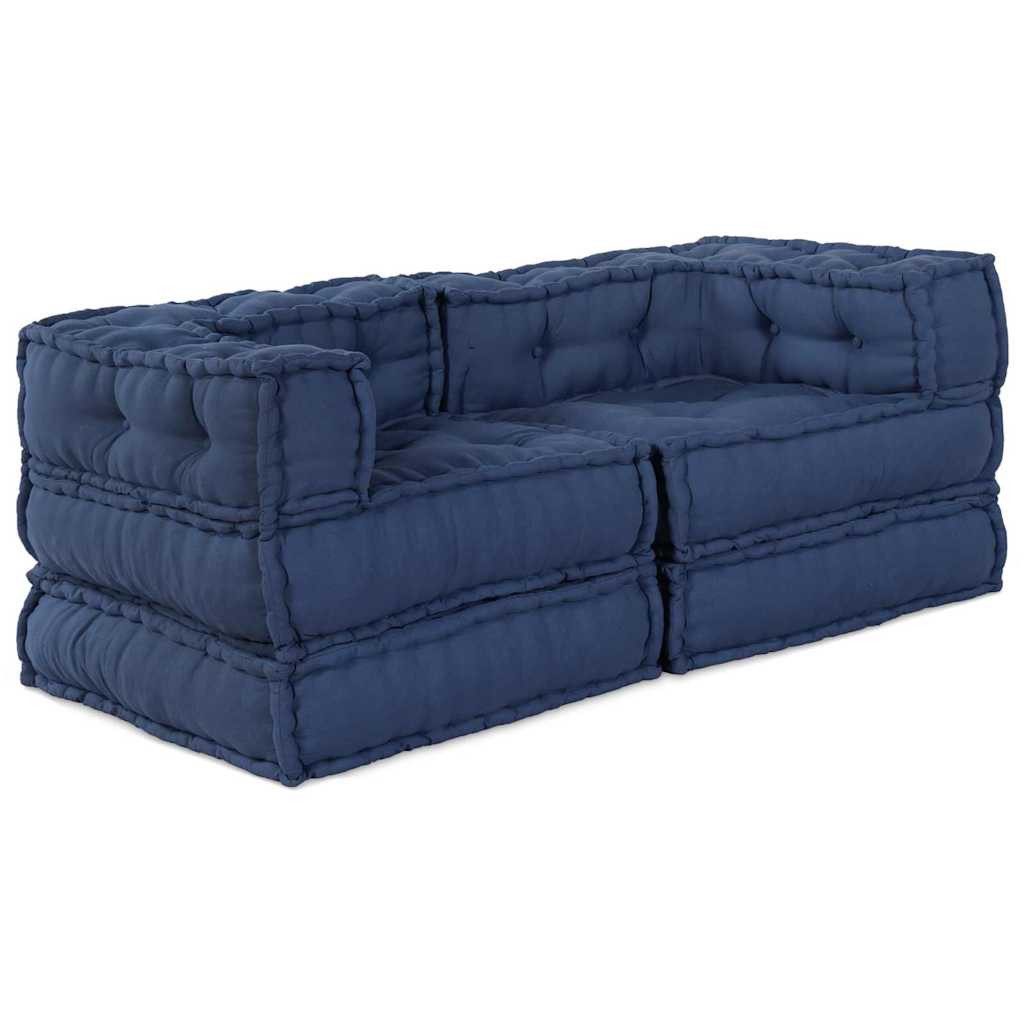 vidaXL Sitzauflage Kissen 2 pcs Blau günstig online kaufen
