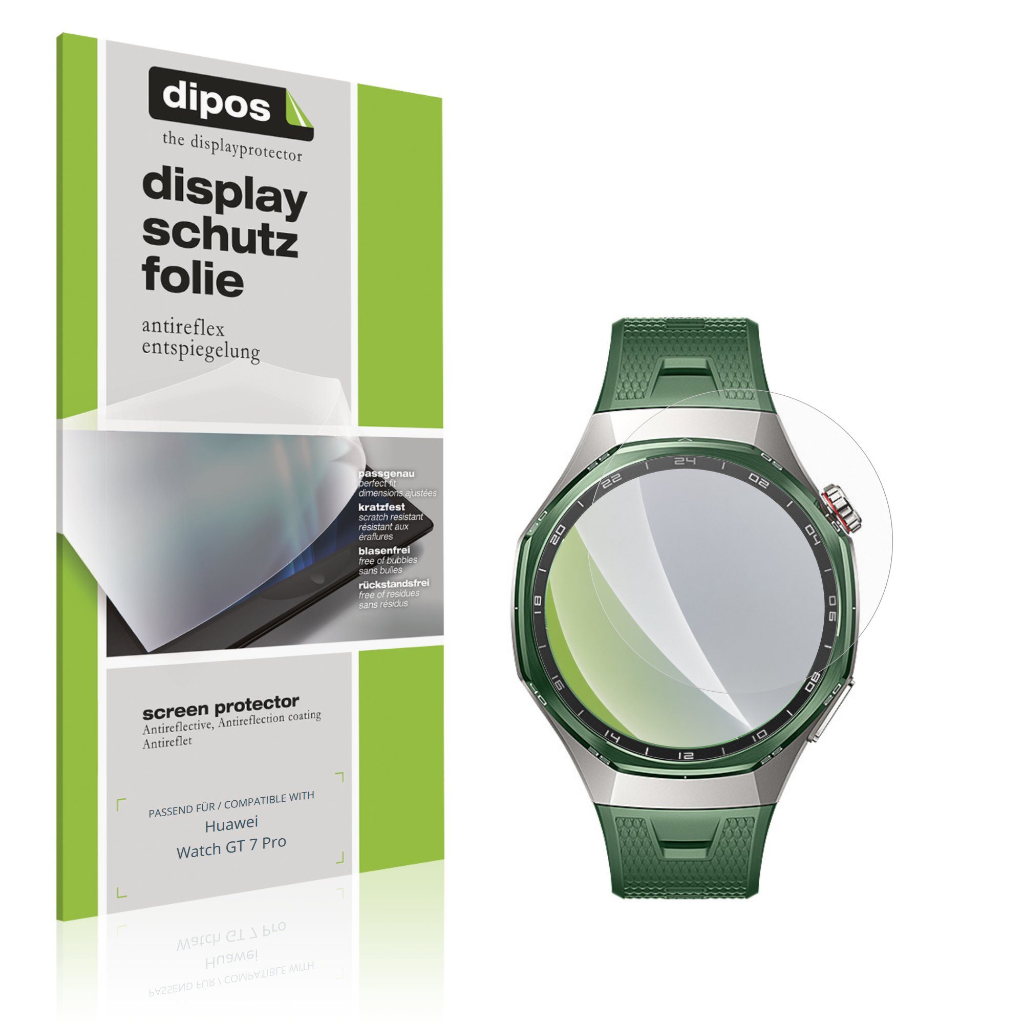 dipos Displayschutzfolie Schutzfolie für Huawei Watch GT 7 Pro, 6 Stück, Displayschutz Schutz Folie Made in Germany