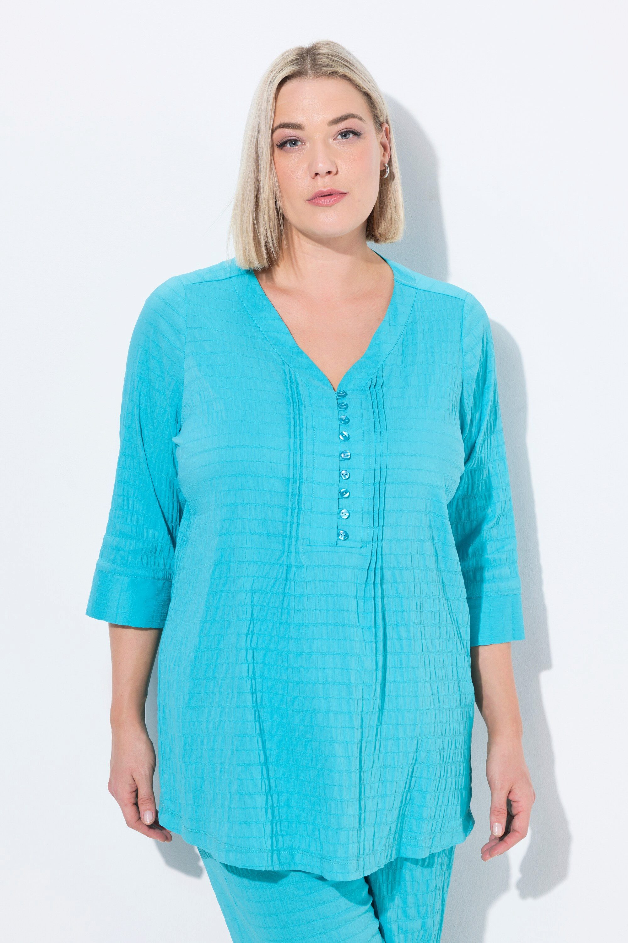 Ulla Popken Tunika Bubble-Tunika Biesen Herzausschnitt günstig online kaufen