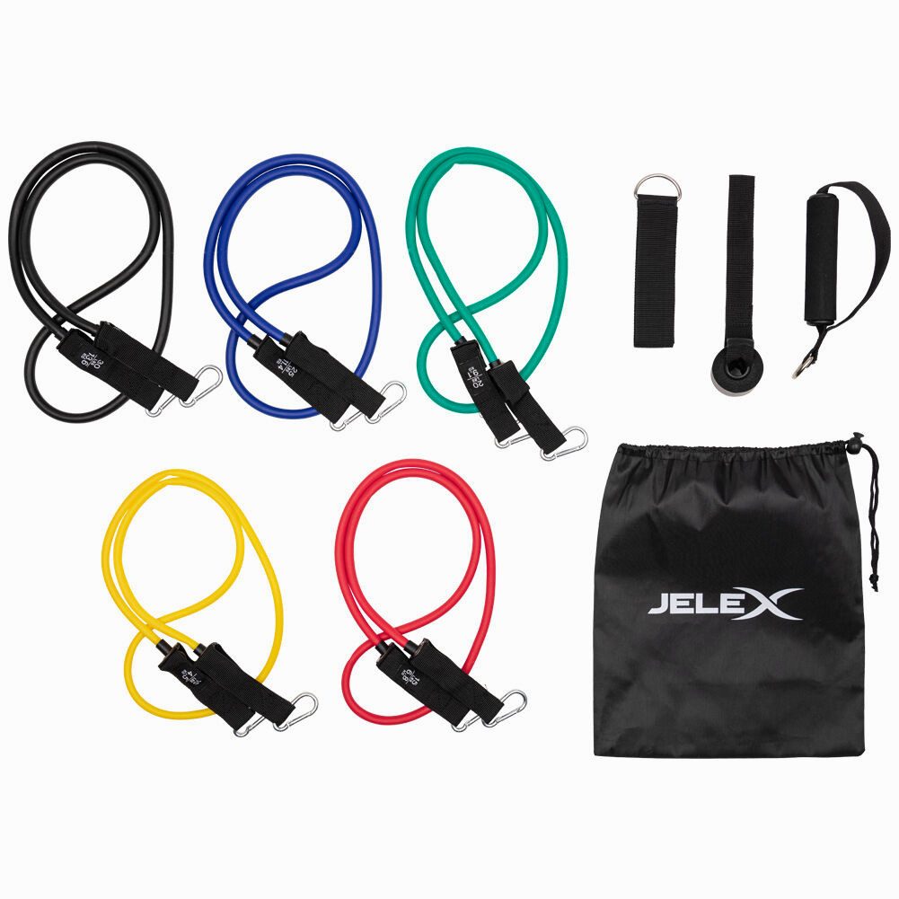 Trainingsbänder JELEX Fit Set Fitness Widerstandsbänder 11-tlg.
