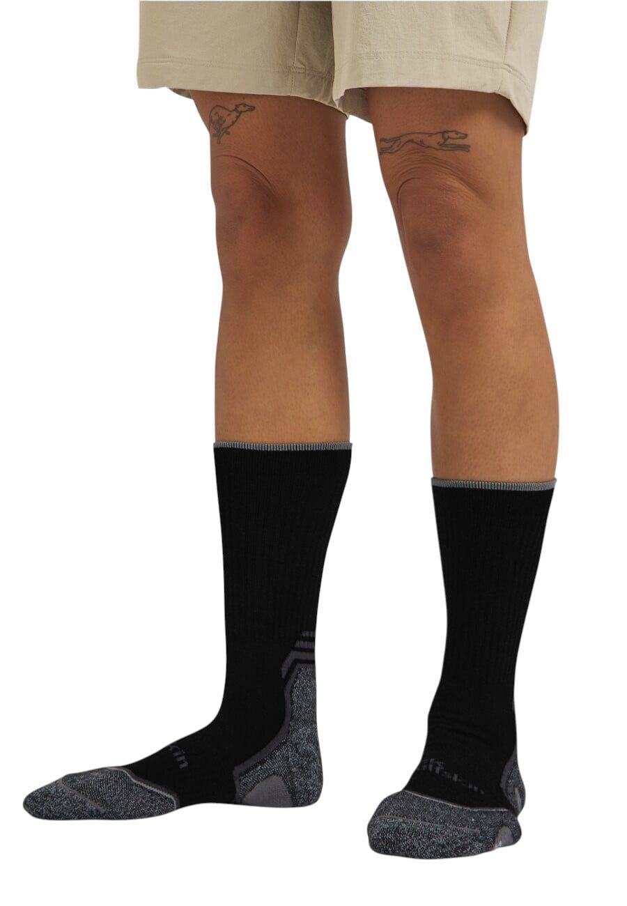 Jack Wolfskin Wandersocken Hike Merino CL Crew (Merinowolle-Mischung, atmungsaktiv) schwarz