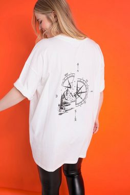 Studio Untold Rundhalsshirt Oversize-Shirt Kompass Rundhals Halbarm