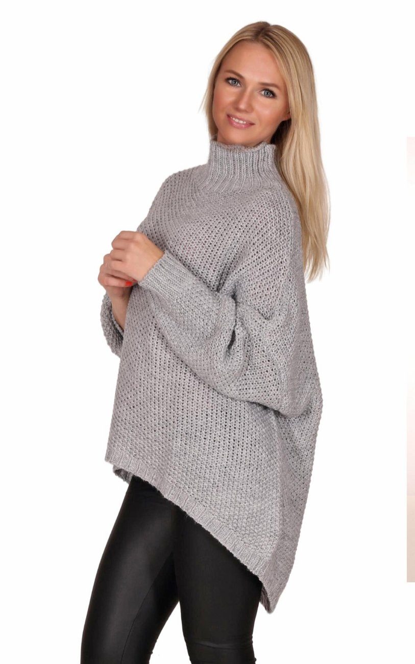 Charis Moda Longpullover Strickpullover Turtelneck Vorne günstig online kaufen