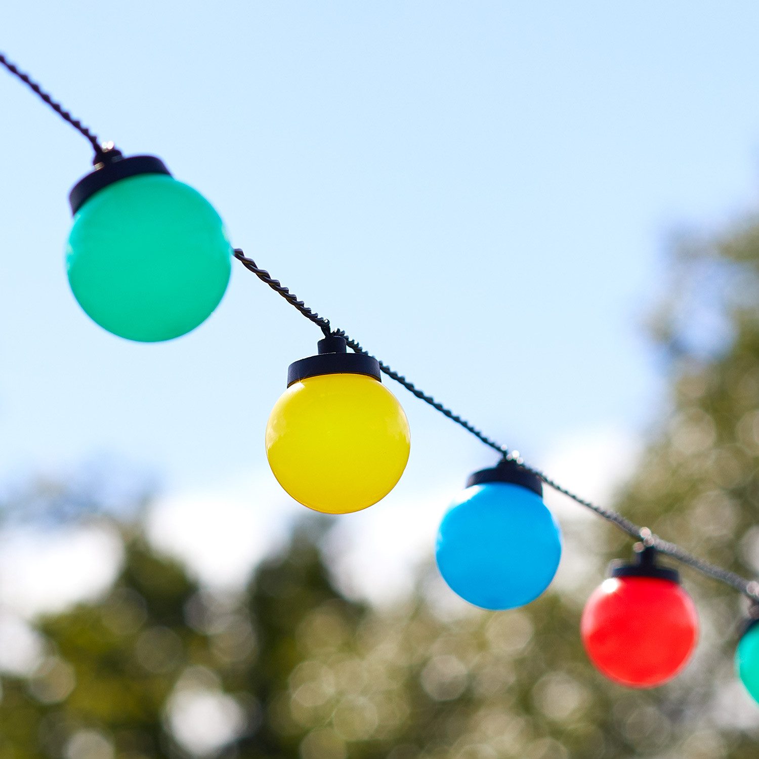 Lights4fun LED-Lichterkette 30er Festival Party Lichterkette bunt